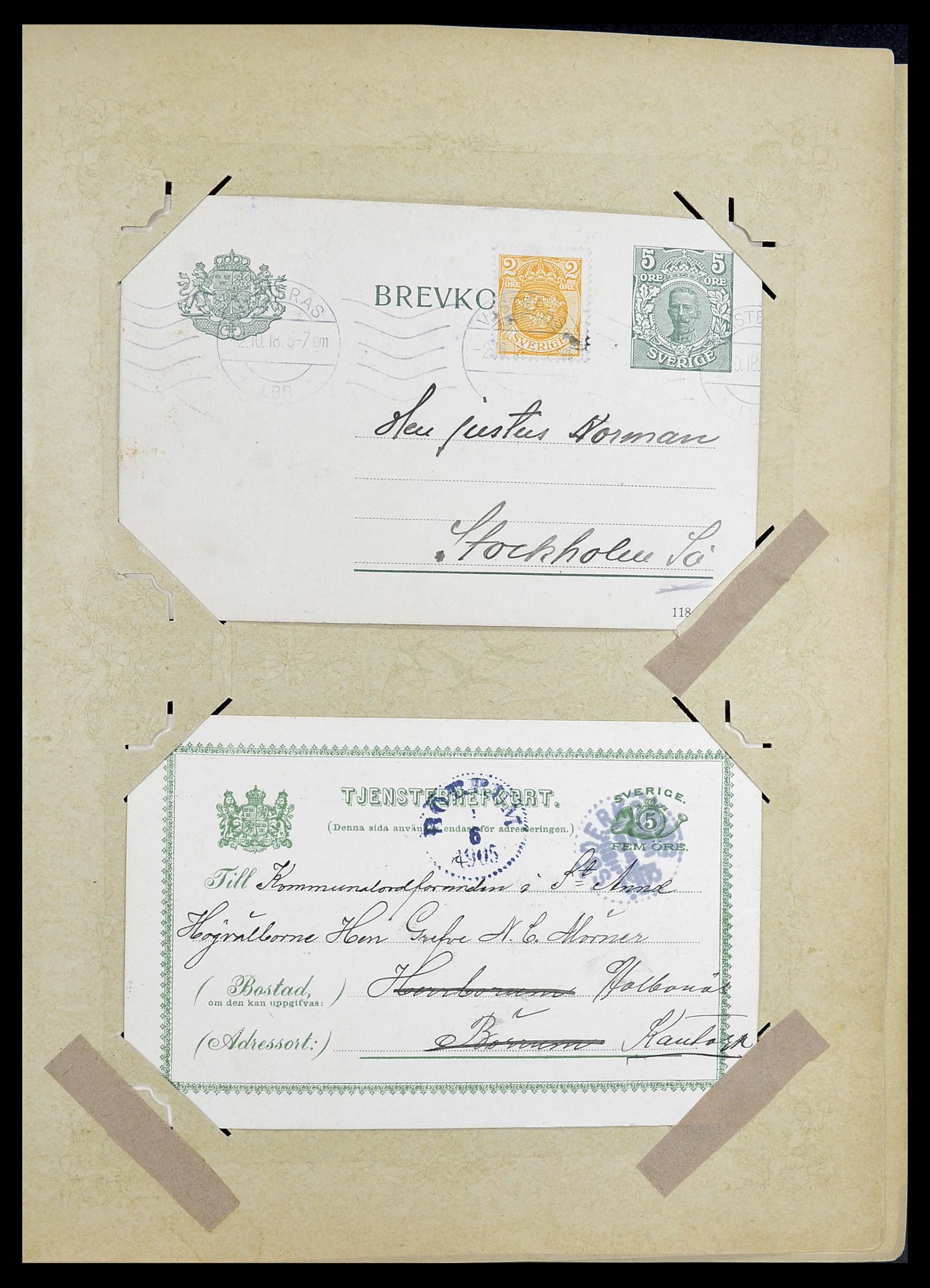 34726 002 - Postzegelverzameling 34726 Zweden brieven.