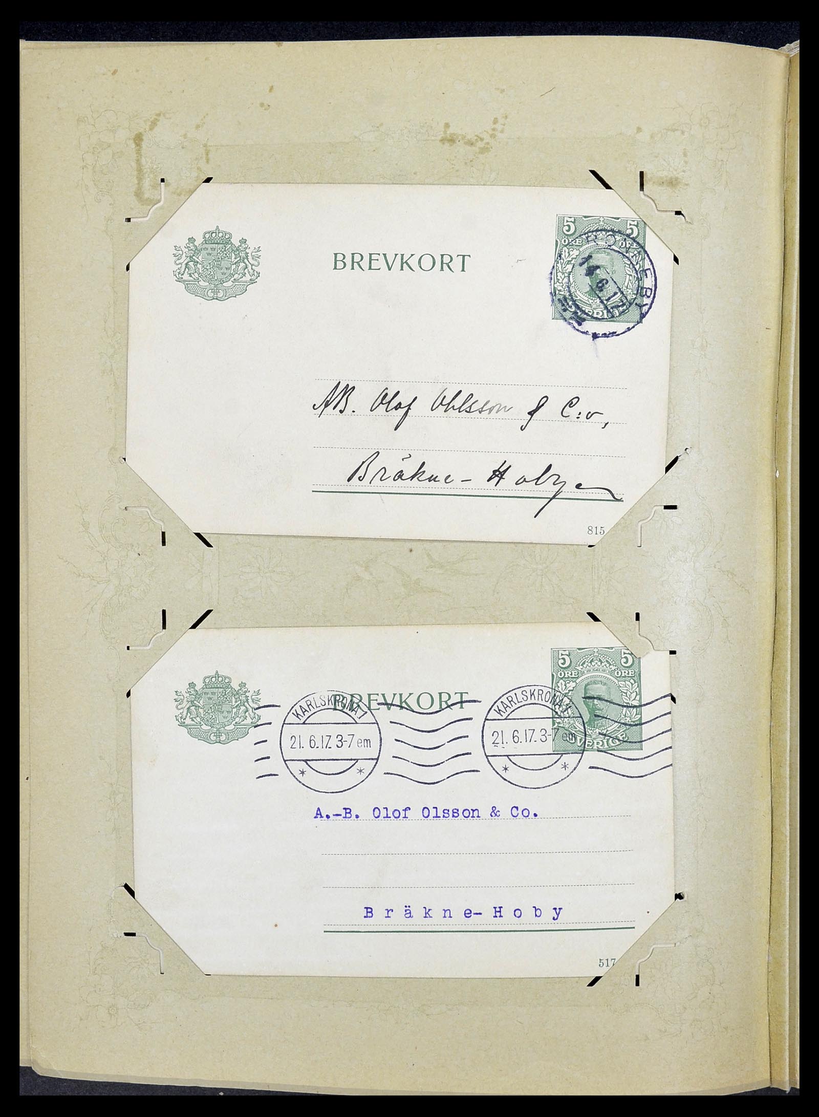 34726 053 - Postzegelverzameling 34726 Zweden brieven.