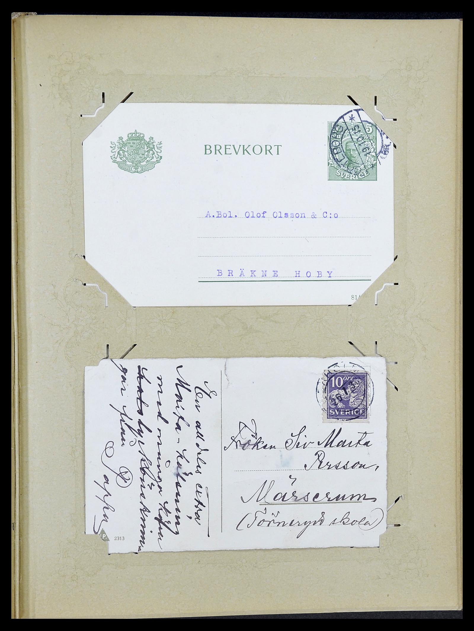 34726 058 - Postzegelverzameling 34726 Zweden brieven.