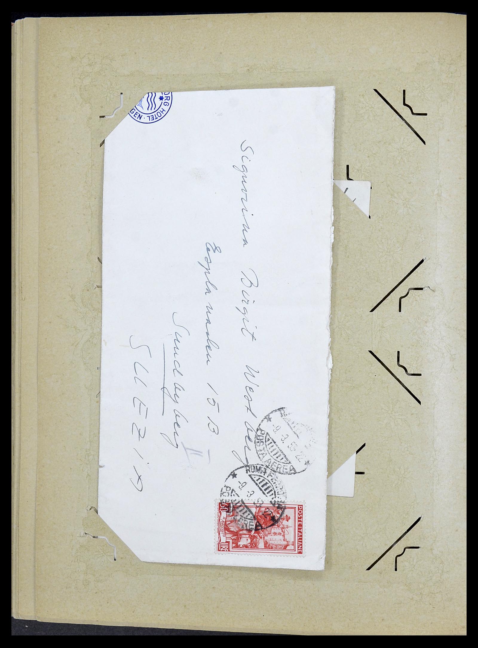 34726 067 - Postzegelverzameling 34726 Zweden brieven.