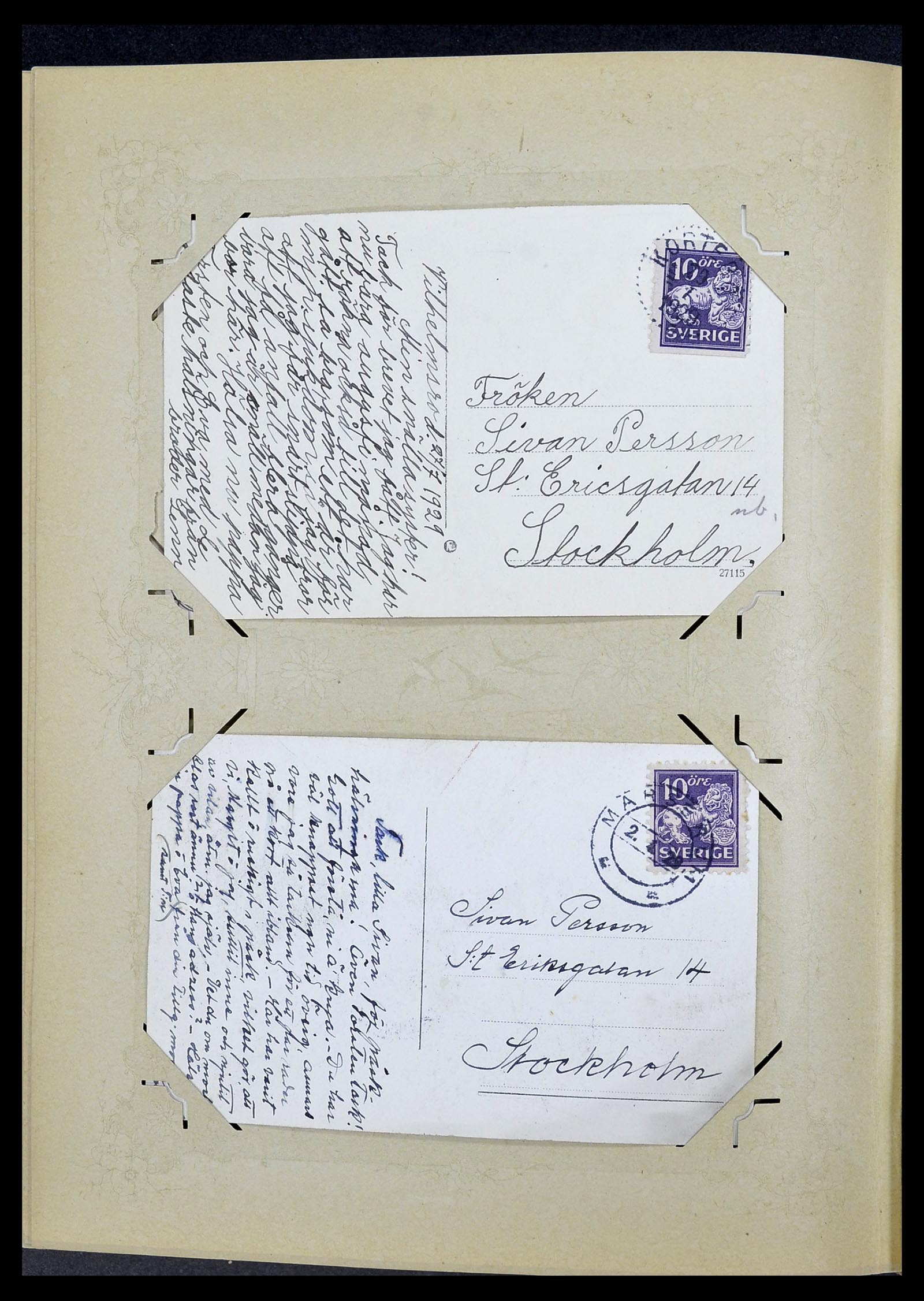 34726 080 - Postzegelverzameling 34726 Zweden brieven.