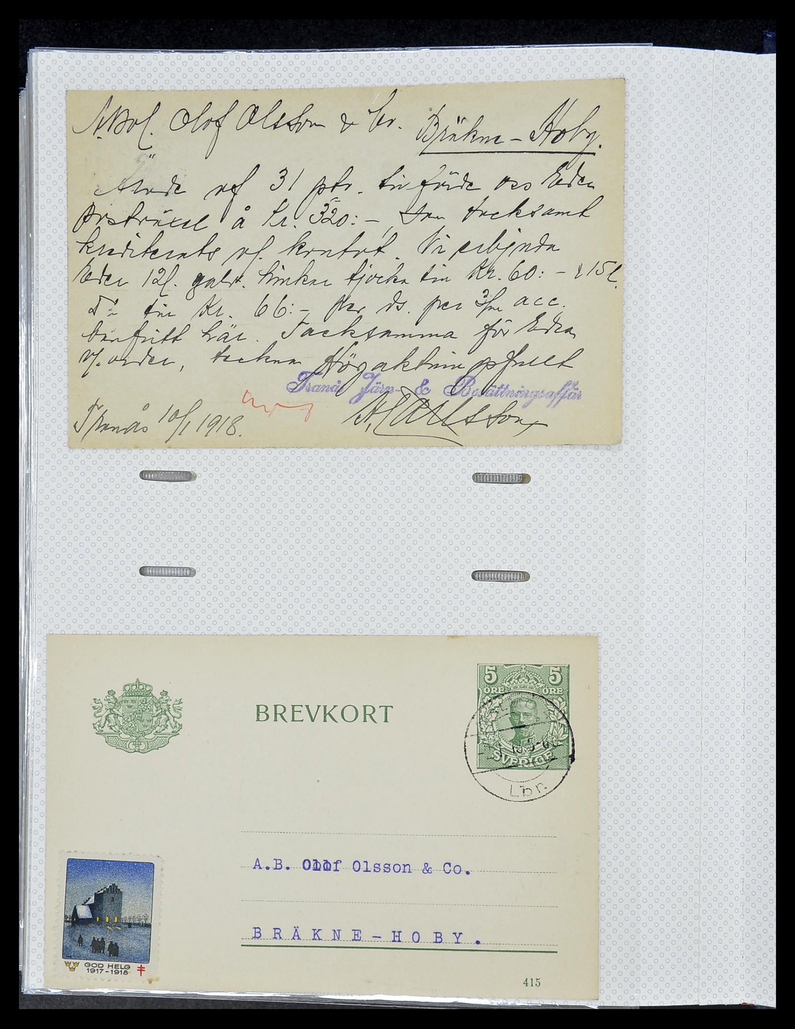 34726 183 - Postzegelverzameling 34726 Zweden brieven.