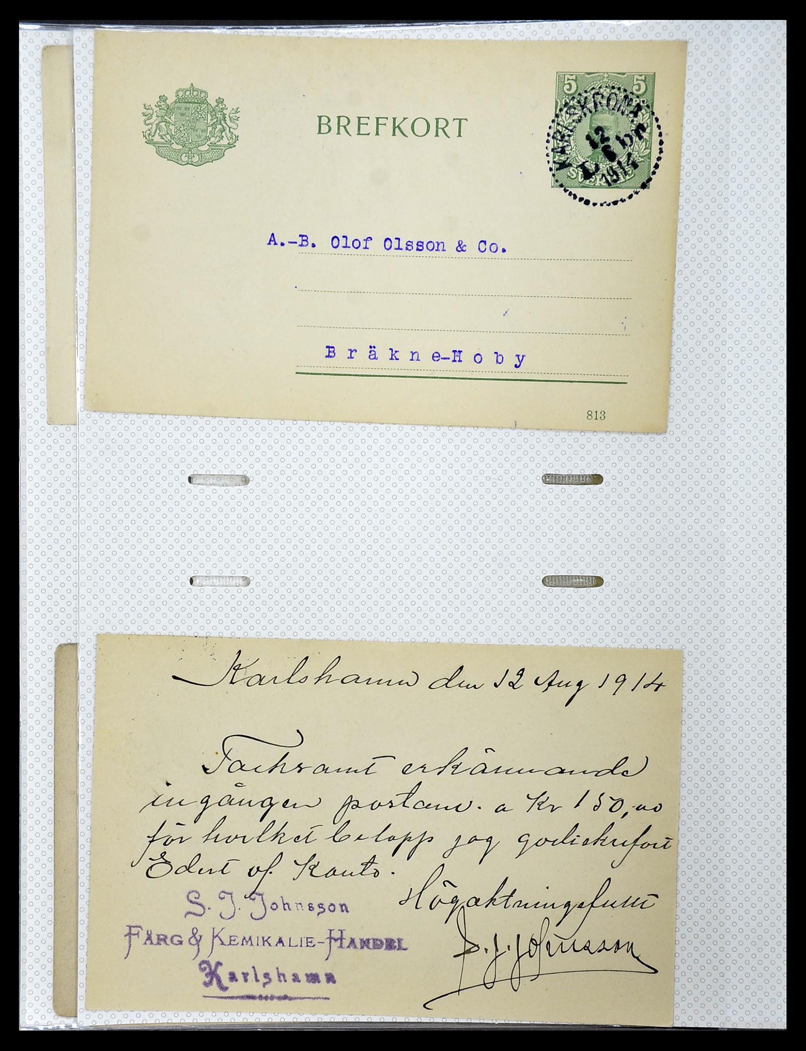 34726 192 - Postzegelverzameling 34726 Zweden brieven.