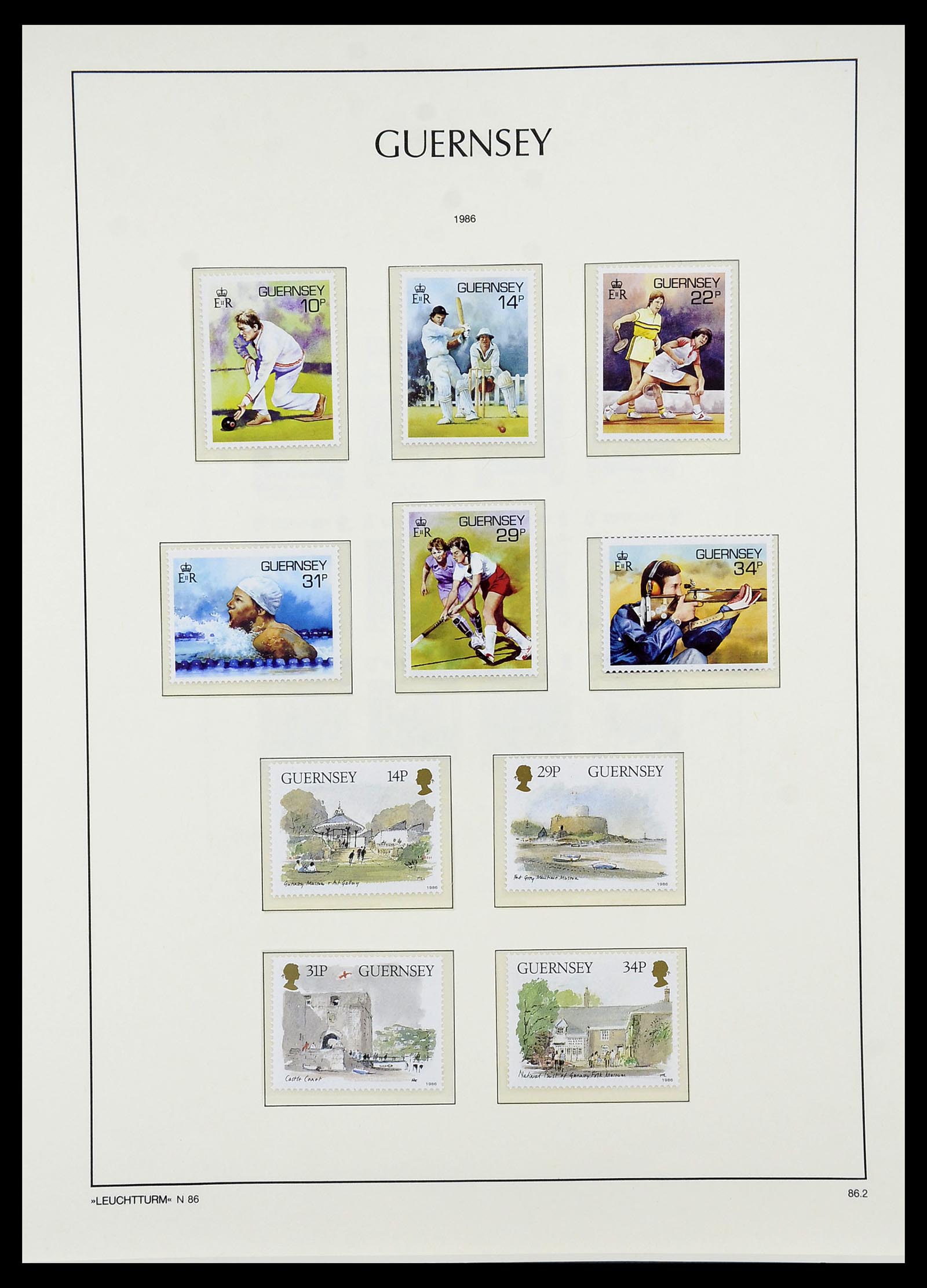 34728 074 - Stamp Collection 34728 Guernsey 1941-2019!!