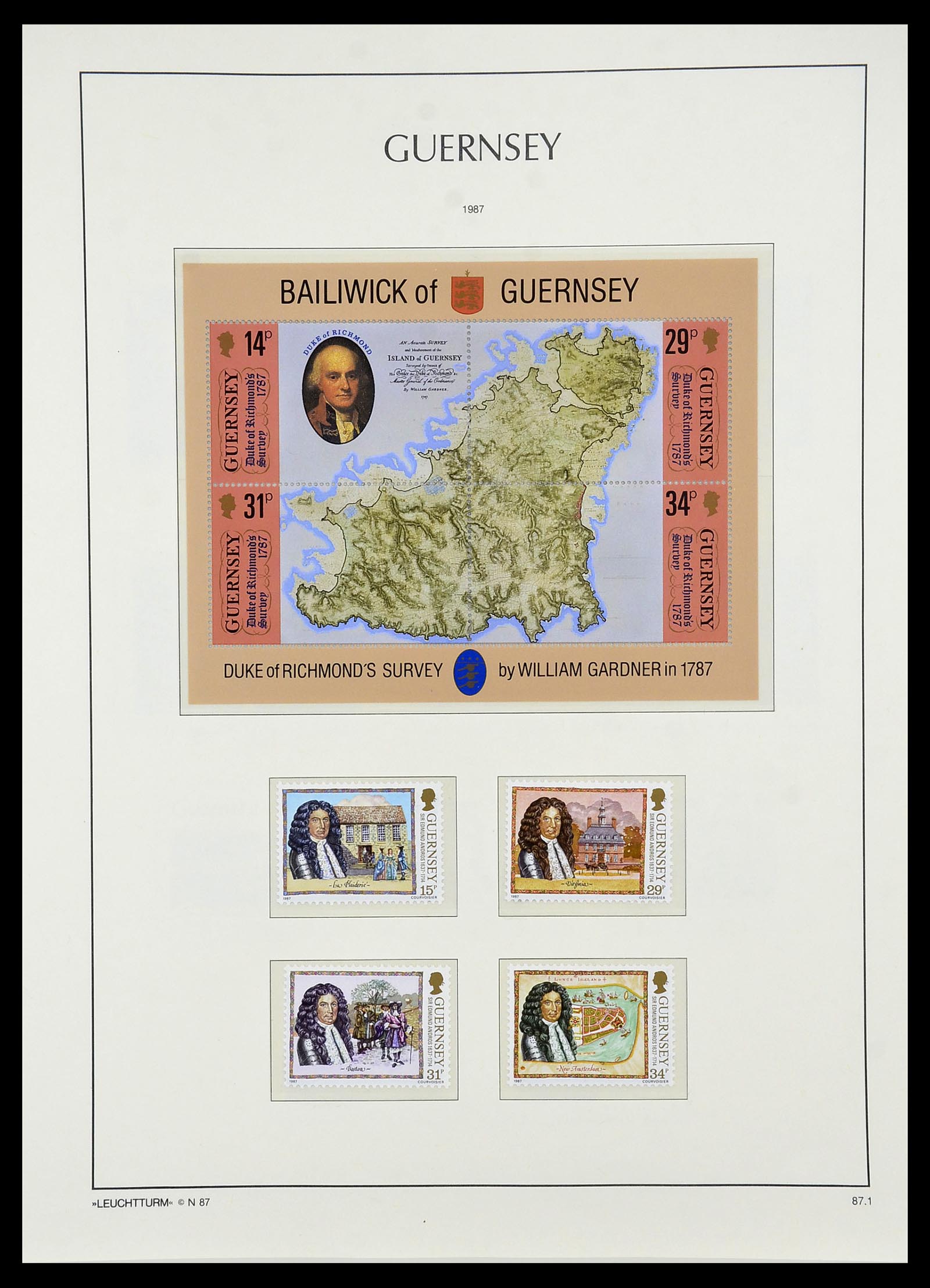 34728 076 - Stamp Collection 34728 Guernsey 1941-2019!!