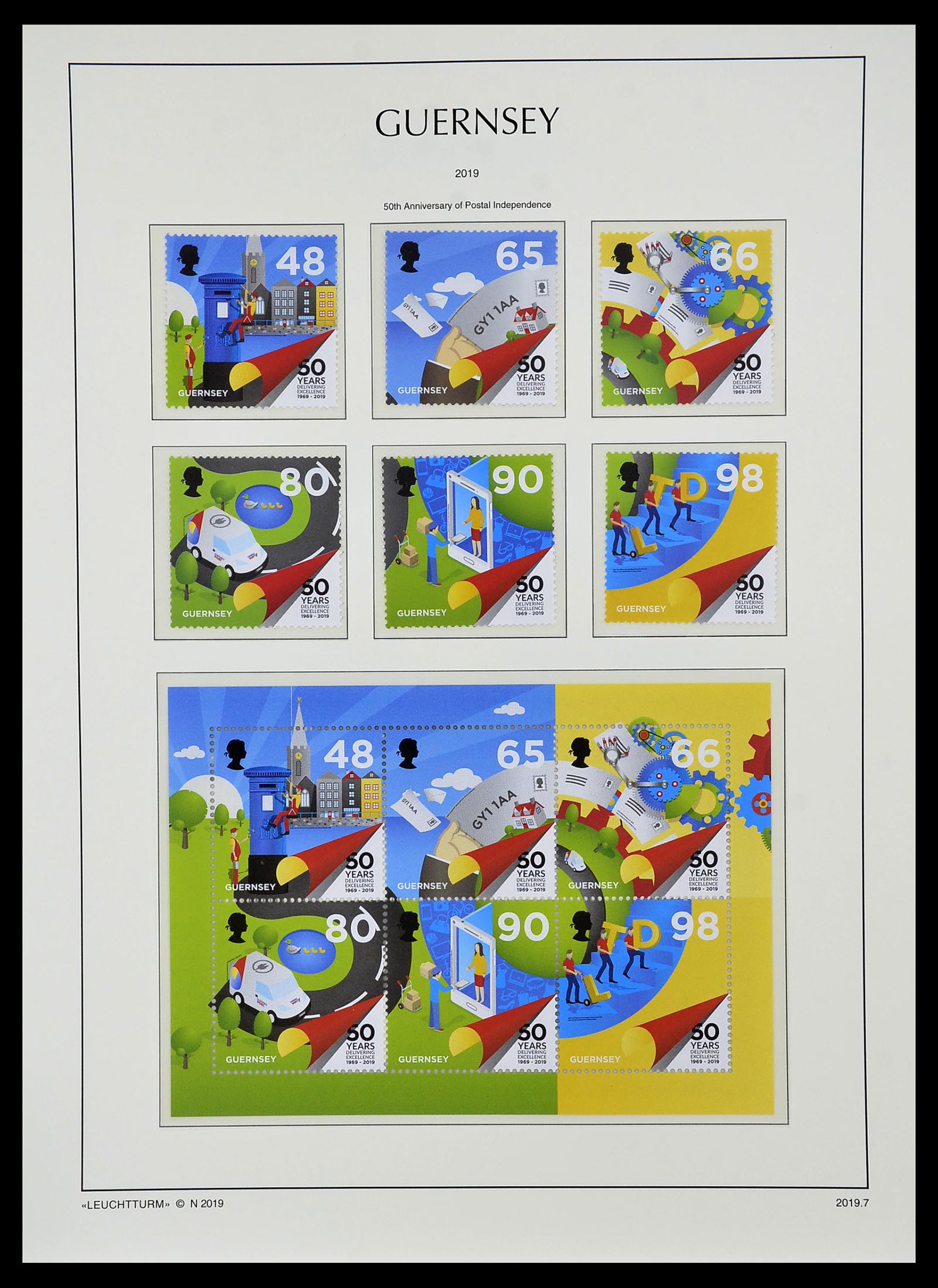 34728 400 - Stamp Collection 34728 Guernsey 1941-2019!!