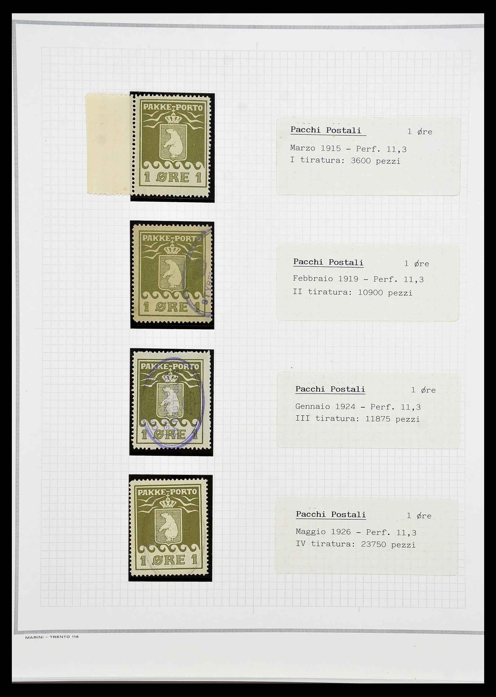 34731 001 - Stamp Collection 34731 Greenland polar bears 1915-1937.
