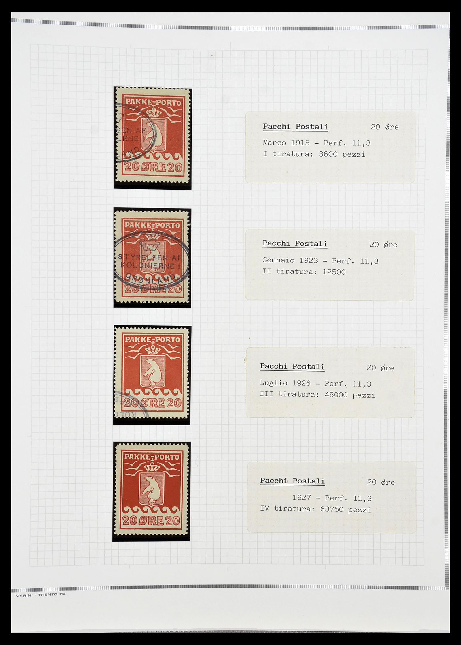 34731 008 - Stamp Collection 34731 Greenland polar bears 1915-1937.