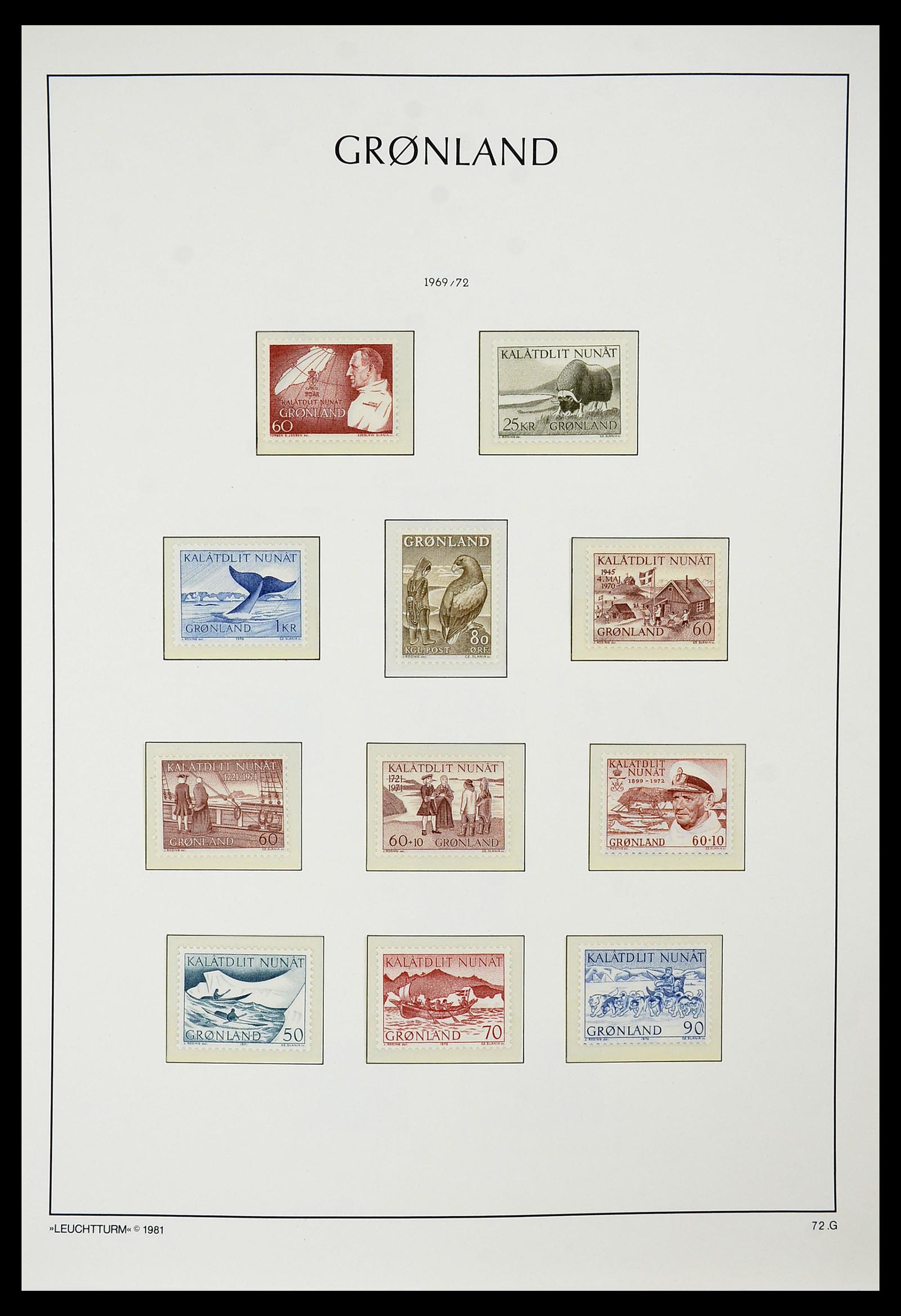 34732 008 - Stamp Collection 34732 Greenland 1915-2011.