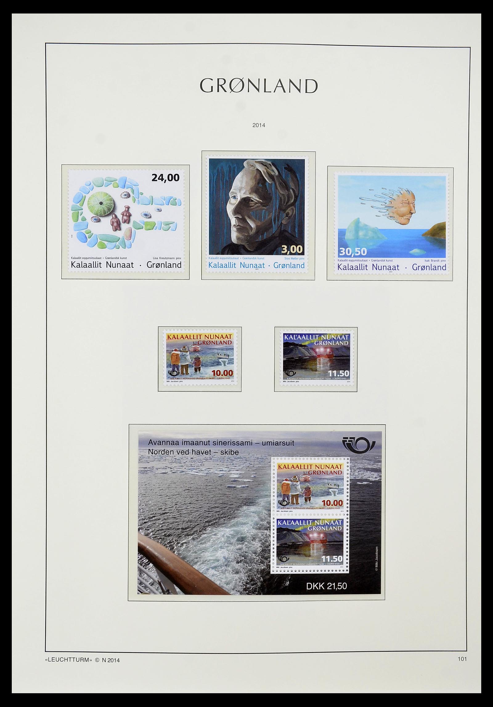 34732 145 - Stamp Collection 34732 Greenland 1915-2011.