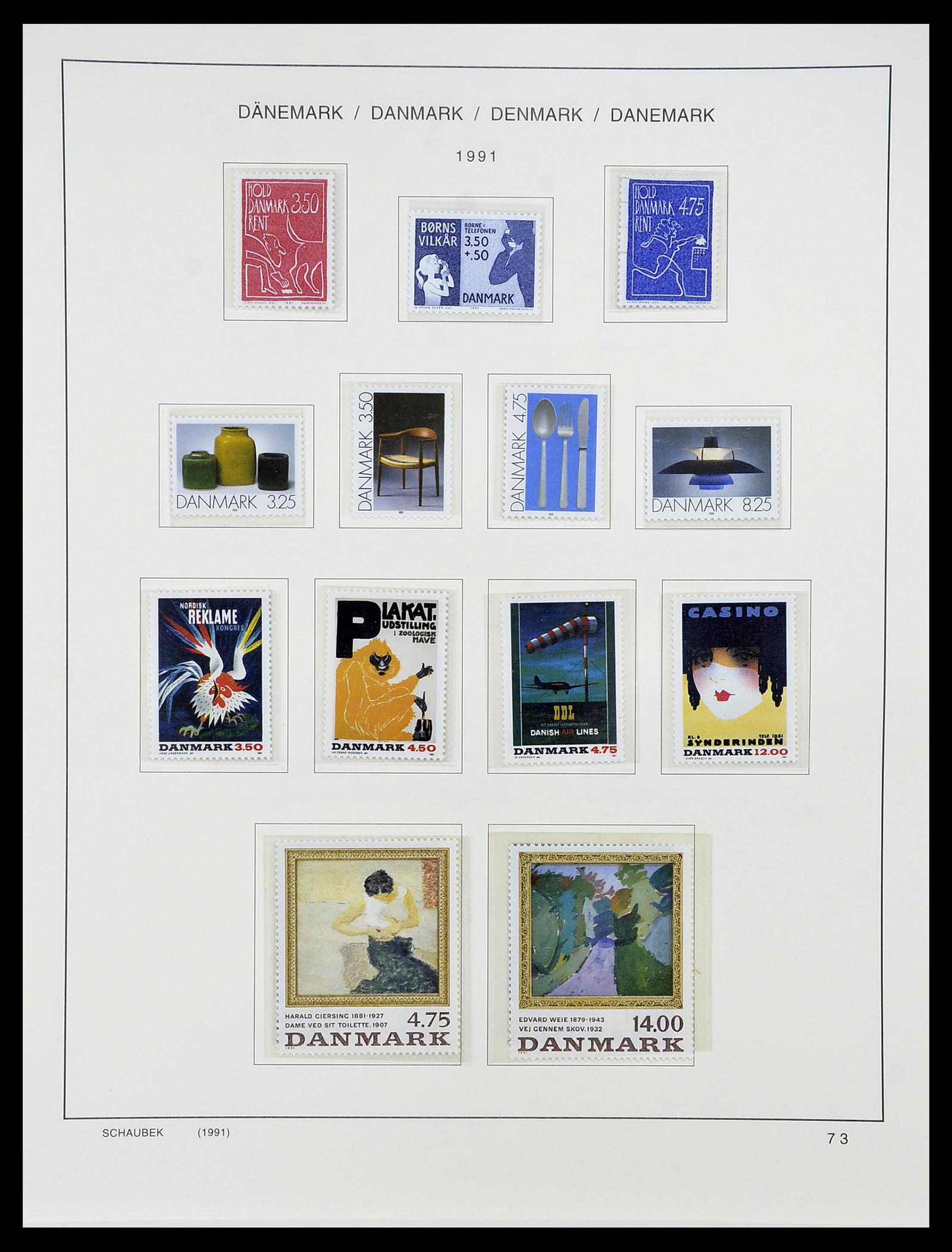 34733 093 - Postzegelverzameling 34733 Scandinavië 1856-1999.