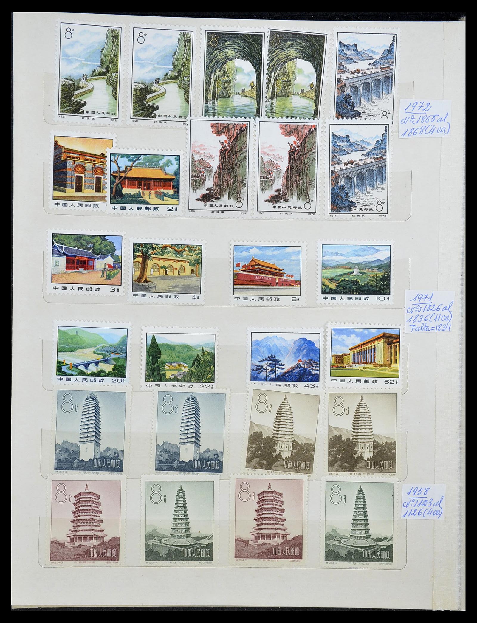 34735 004 - Postzegelverzameling 34735 China 1966-1976.