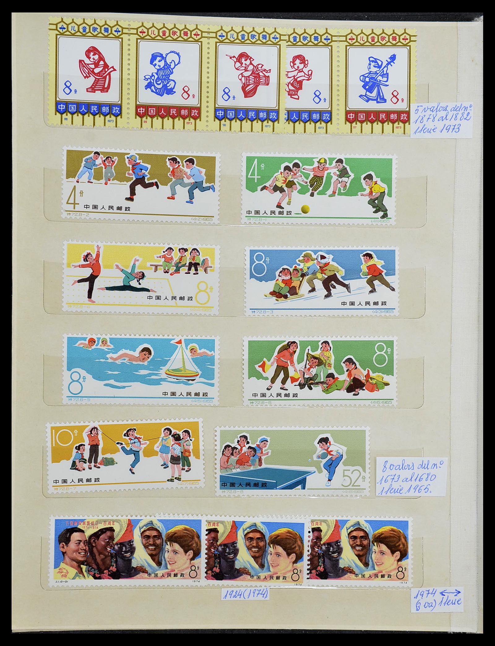 34735 006 - Postzegelverzameling 34735 China 1966-1976.