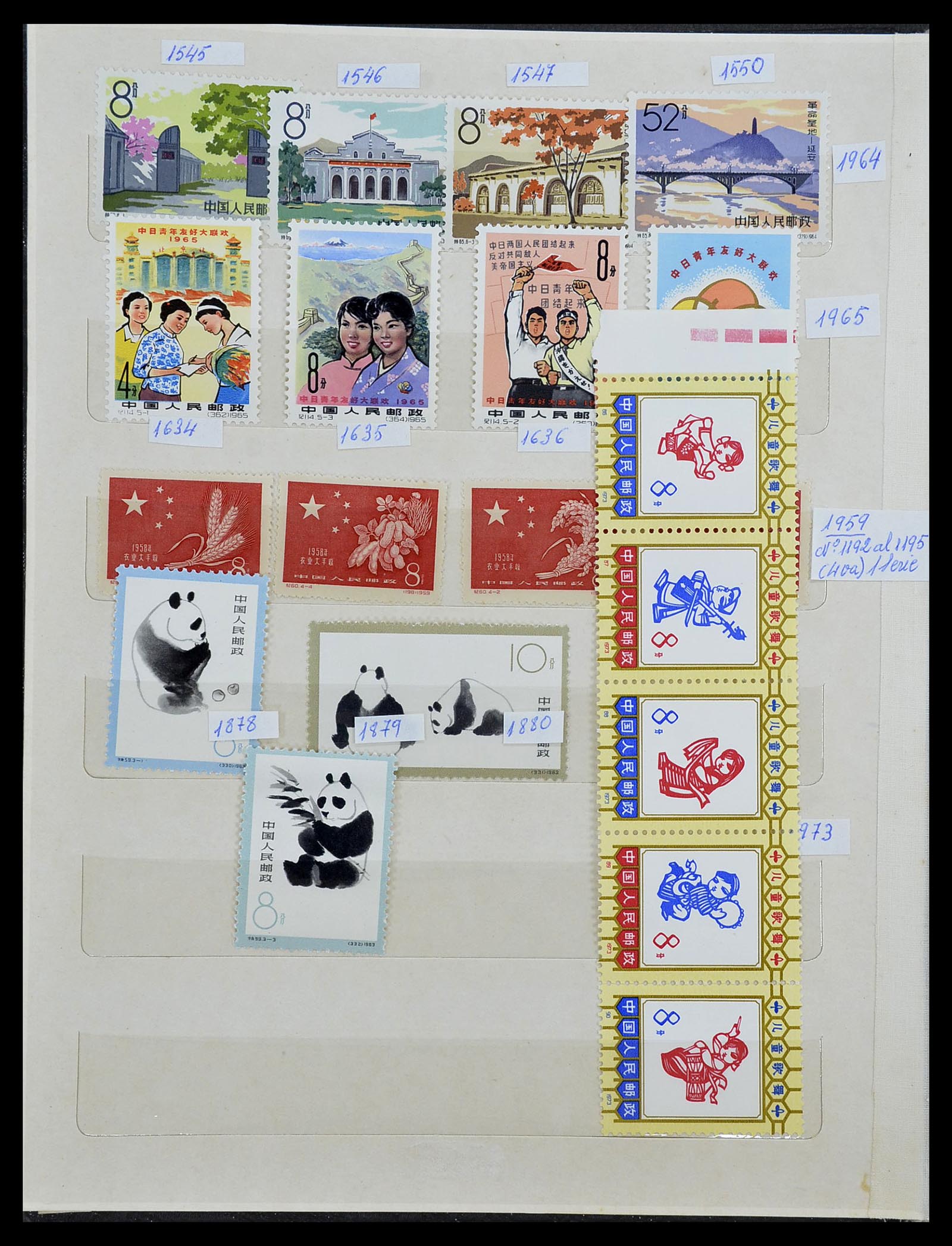 34735 014 - Postzegelverzameling 34735 China 1966-1976.