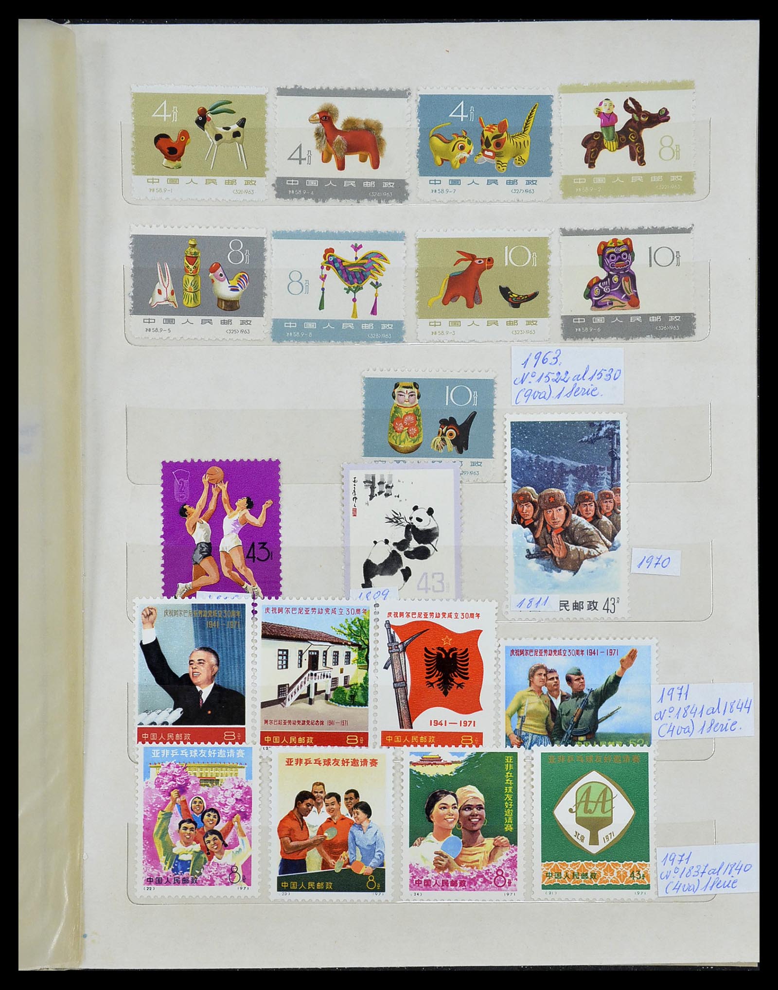 34735 015 - Postzegelverzameling 34735 China 1966-1976.