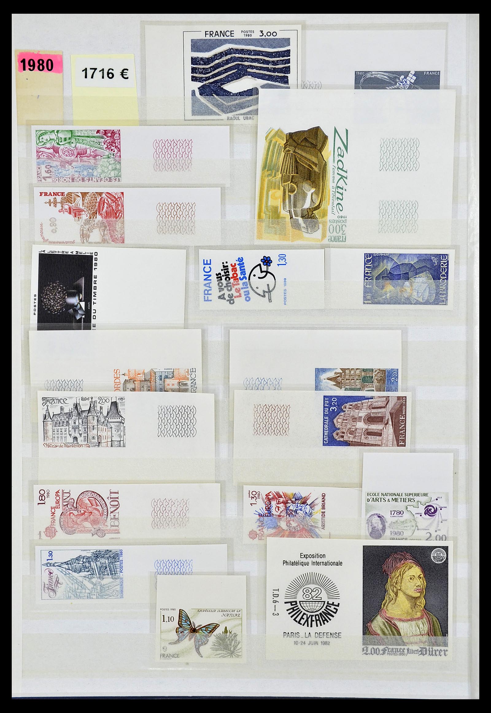 34740 010 - Postzegelverzameling 34740 Frankrijk ONGETAND 1977-1996.