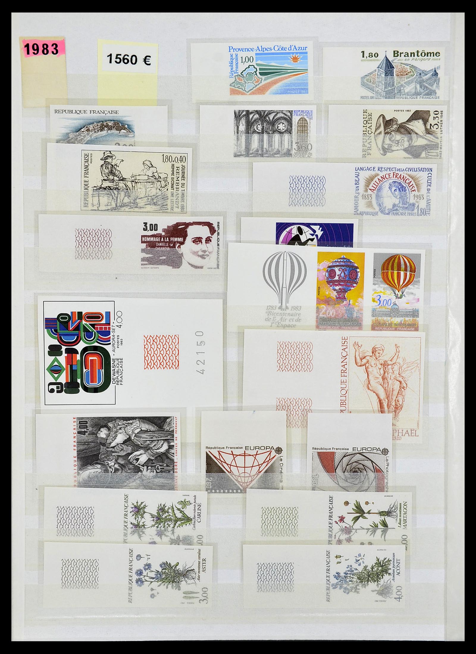 34740 020 - Postzegelverzameling 34740 Frankrijk ONGETAND 1977-1996.