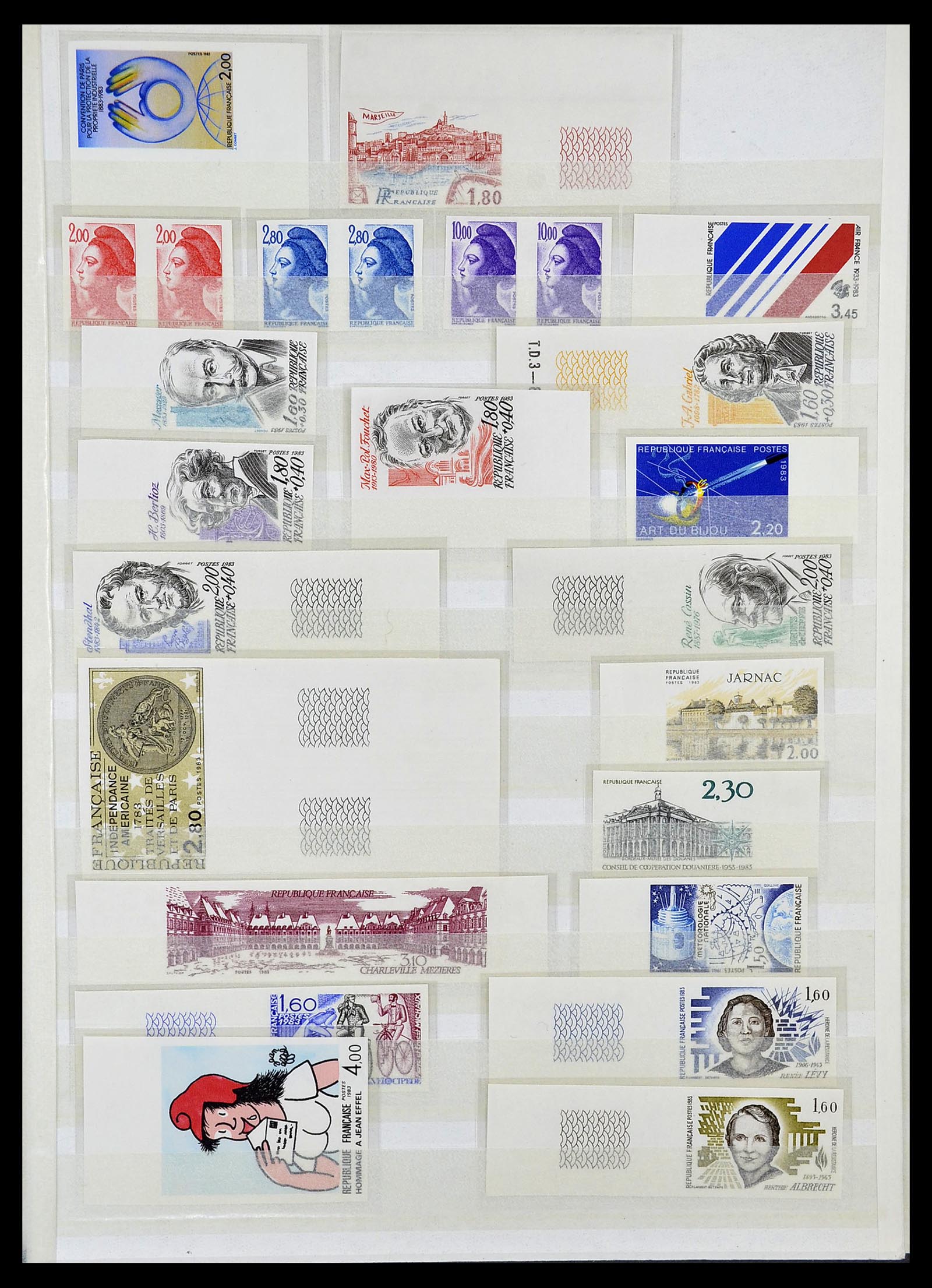 34740 021 - Postzegelverzameling 34740 Frankrijk ONGETAND 1977-1996.