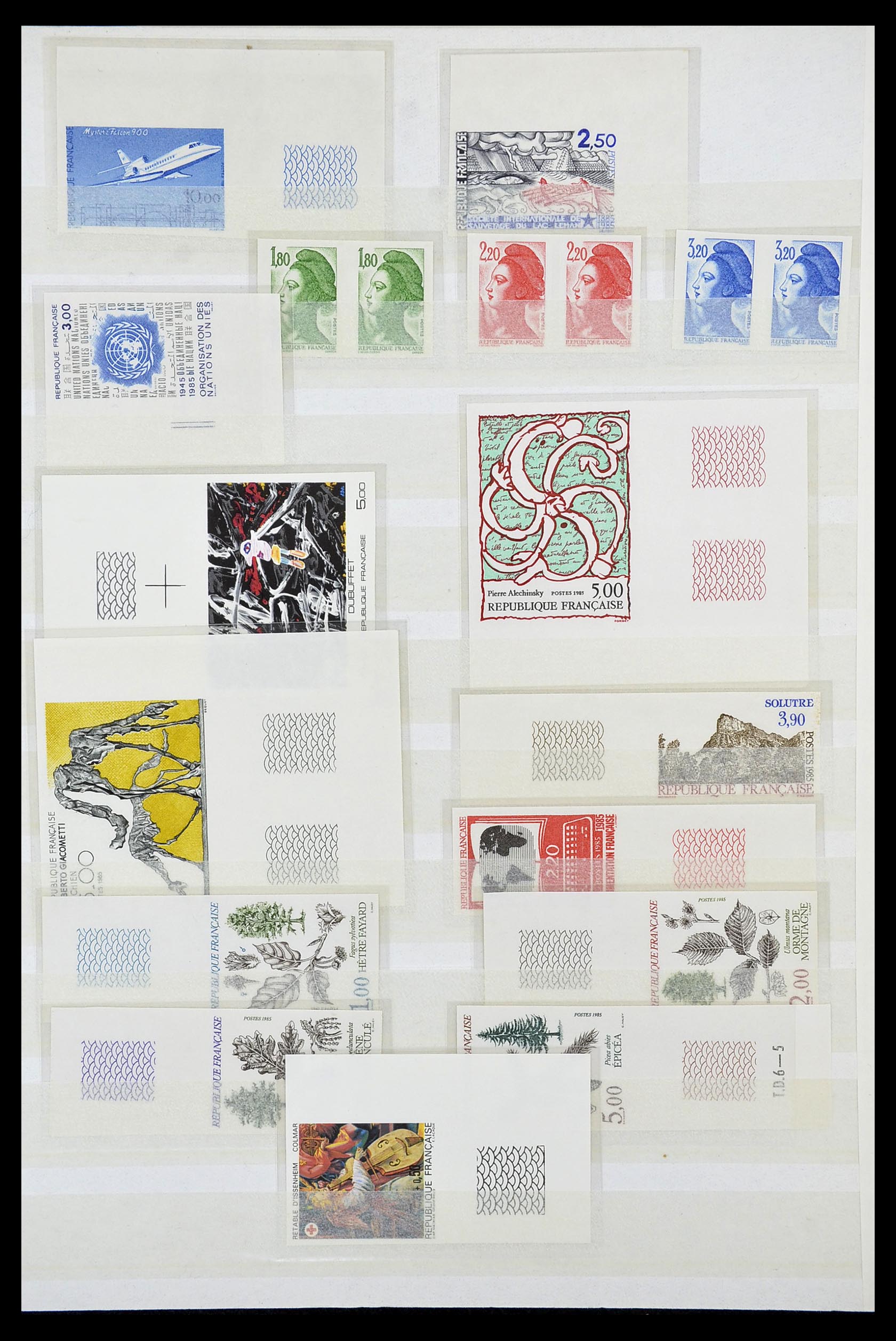 34740 029 - Stamp Collection 34740 France IMPERFORATED 1977-1996.