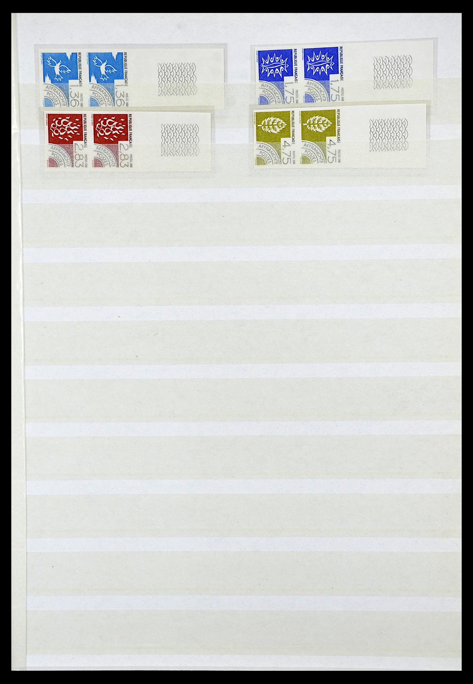 34740 037 - Stamp Collection 34740 France IMPERFORATED 1977-1996.
