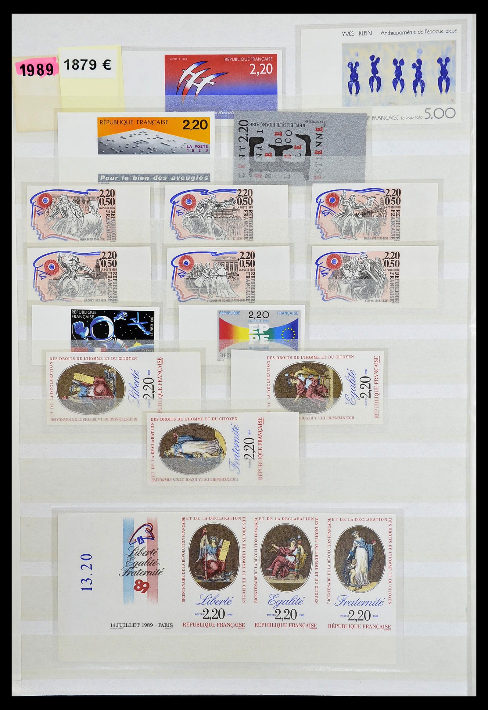 34740 038 - Stamp Collection 34740 France IMPERFORATED 1977-1996.