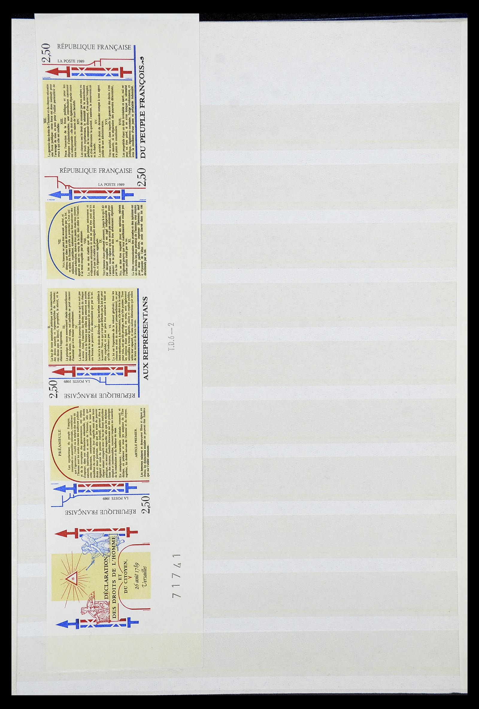 34740 041 - Stamp Collection 34740 France IMPERFORATED 1977-1996.
