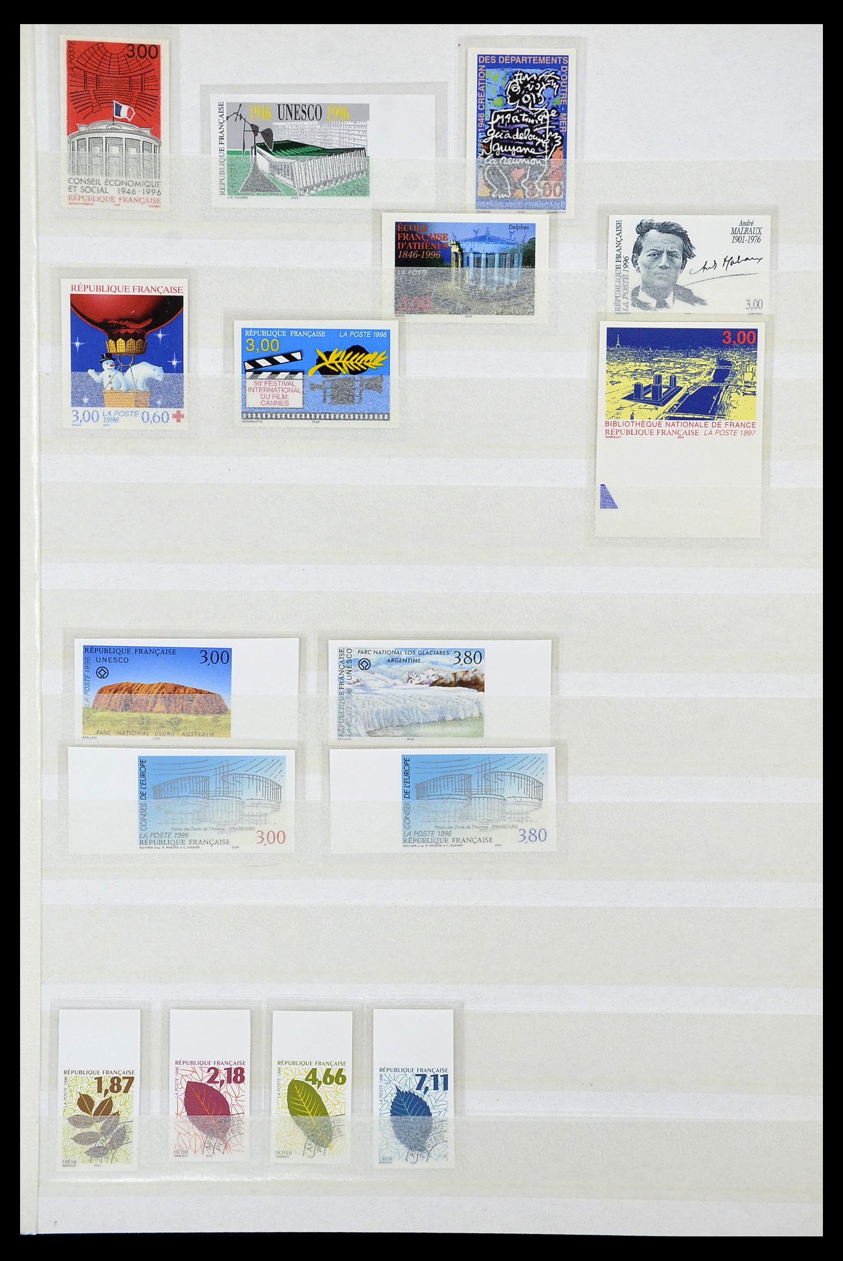 34740 062 - Postzegelverzameling 34740 Frankrijk ONGETAND 1977-1996.
