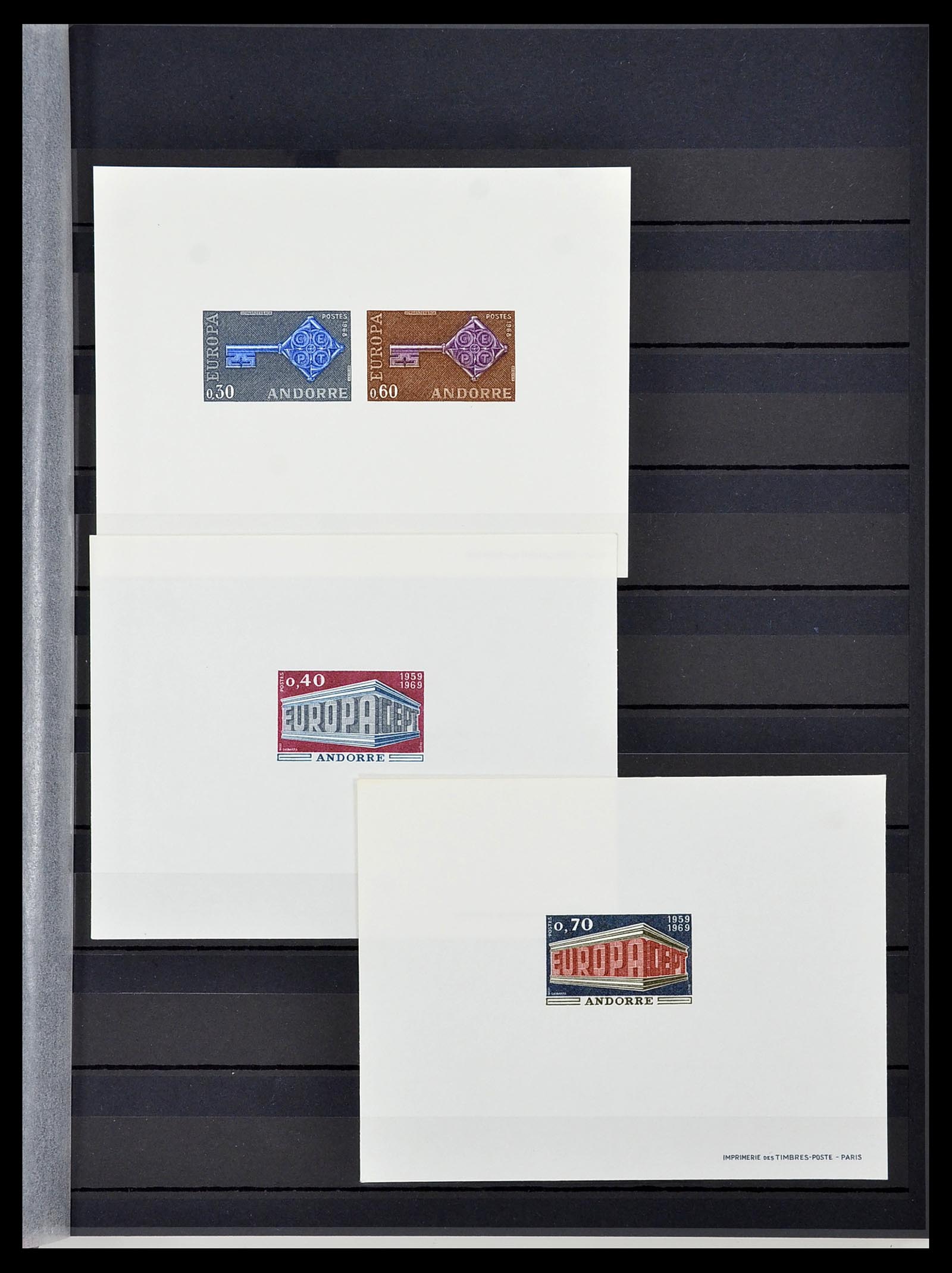 34745 003 - Postzegelverzameling 34745 Frans Andorra epreuves 1967-1995.