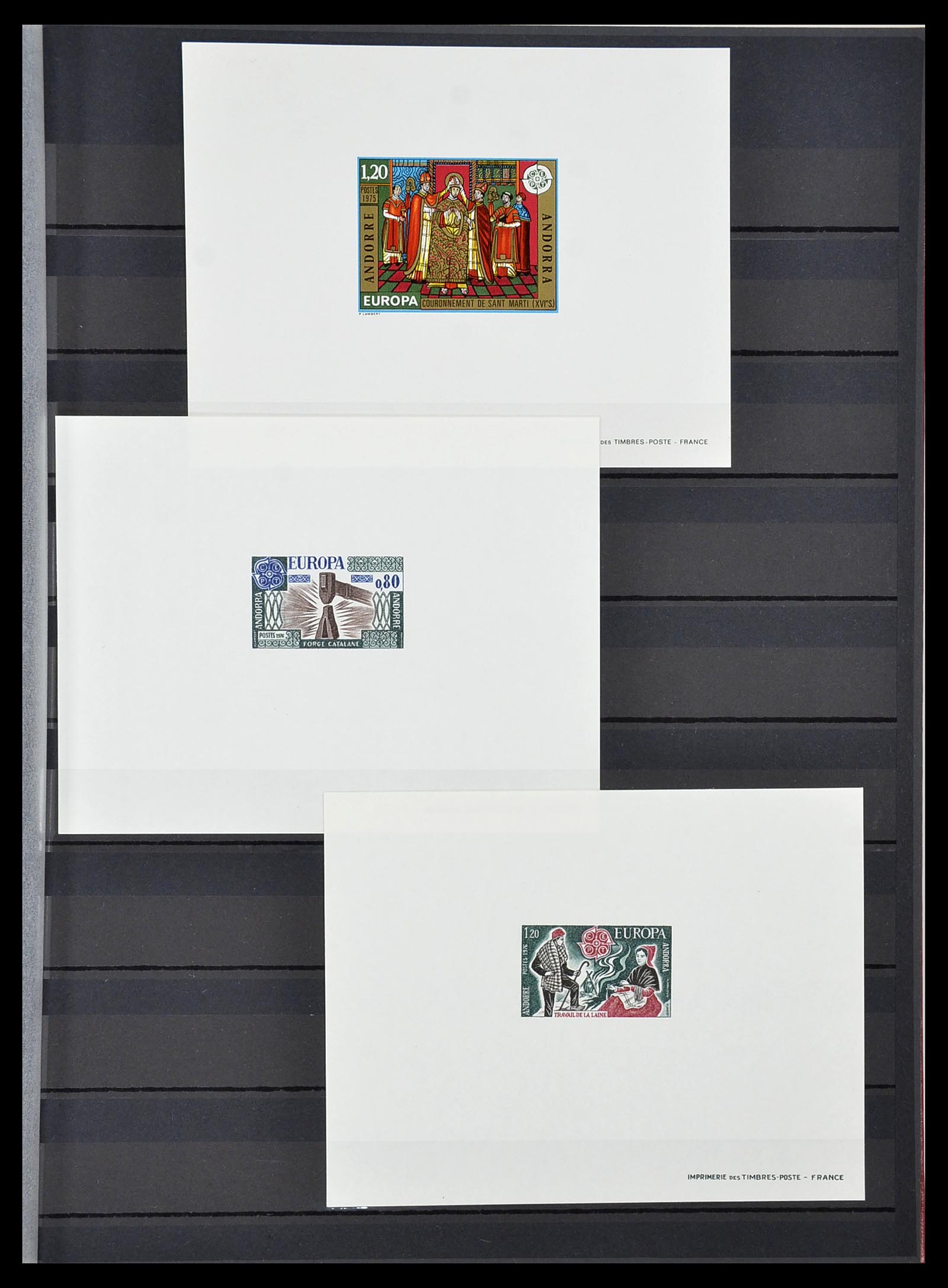 34745 009 - Postzegelverzameling 34745 Frans Andorra epreuves 1967-1995.