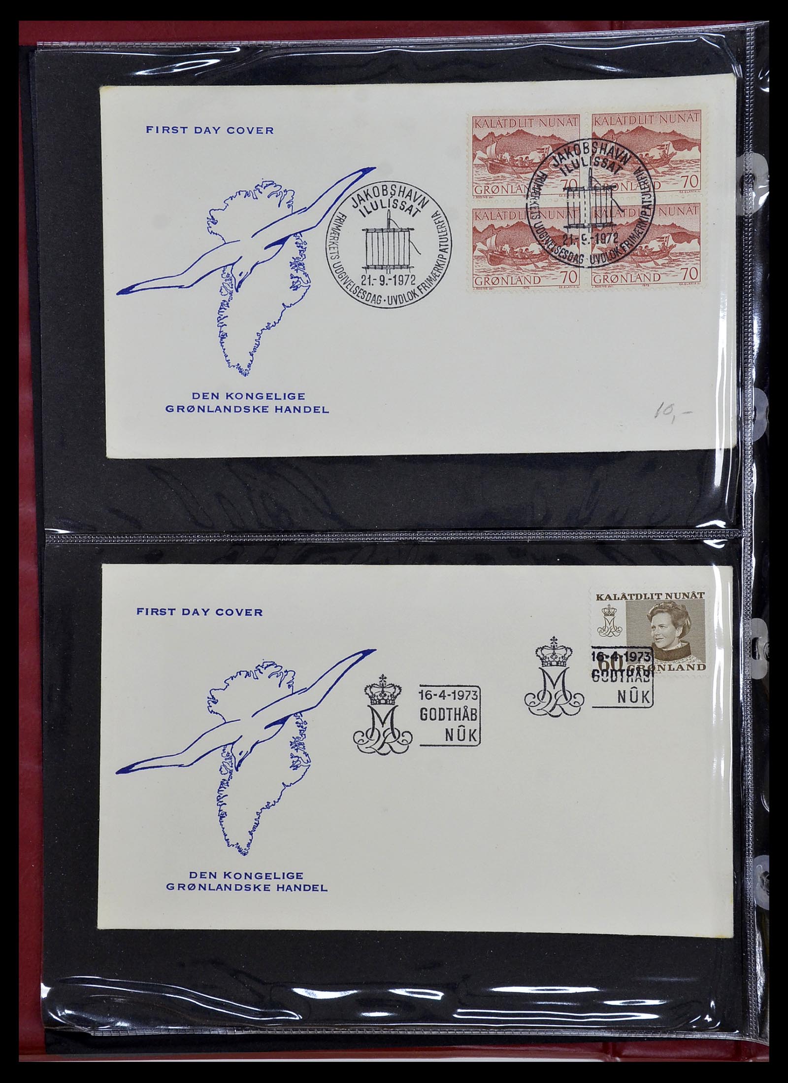 34754 002 - Postzegelverzameling 34754 Groenland FDC's 1959-2018!