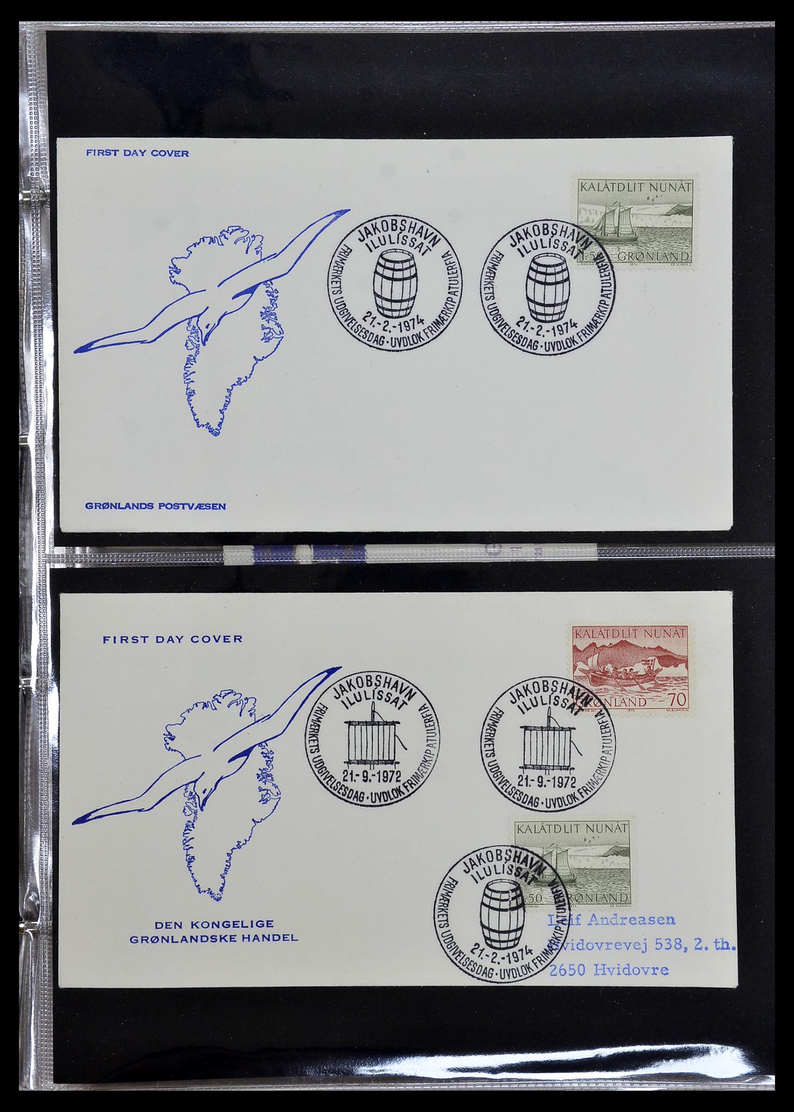 34754 005 - Postzegelverzameling 34754 Groenland FDC's 1959-2018!