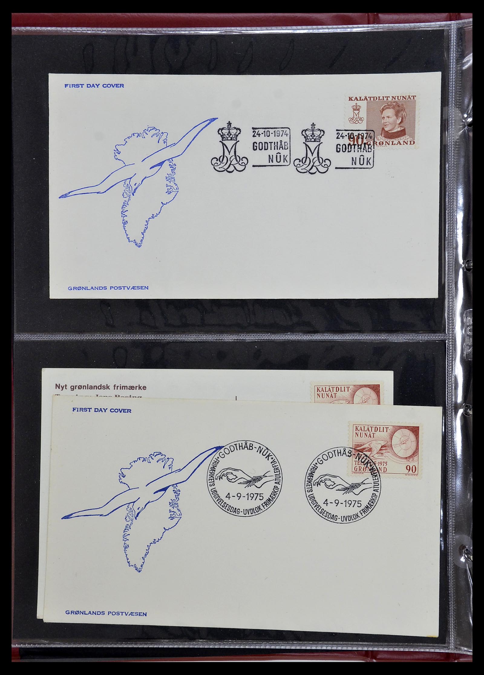 34754 006 - Postzegelverzameling 34754 Groenland FDC's 1959-2018!