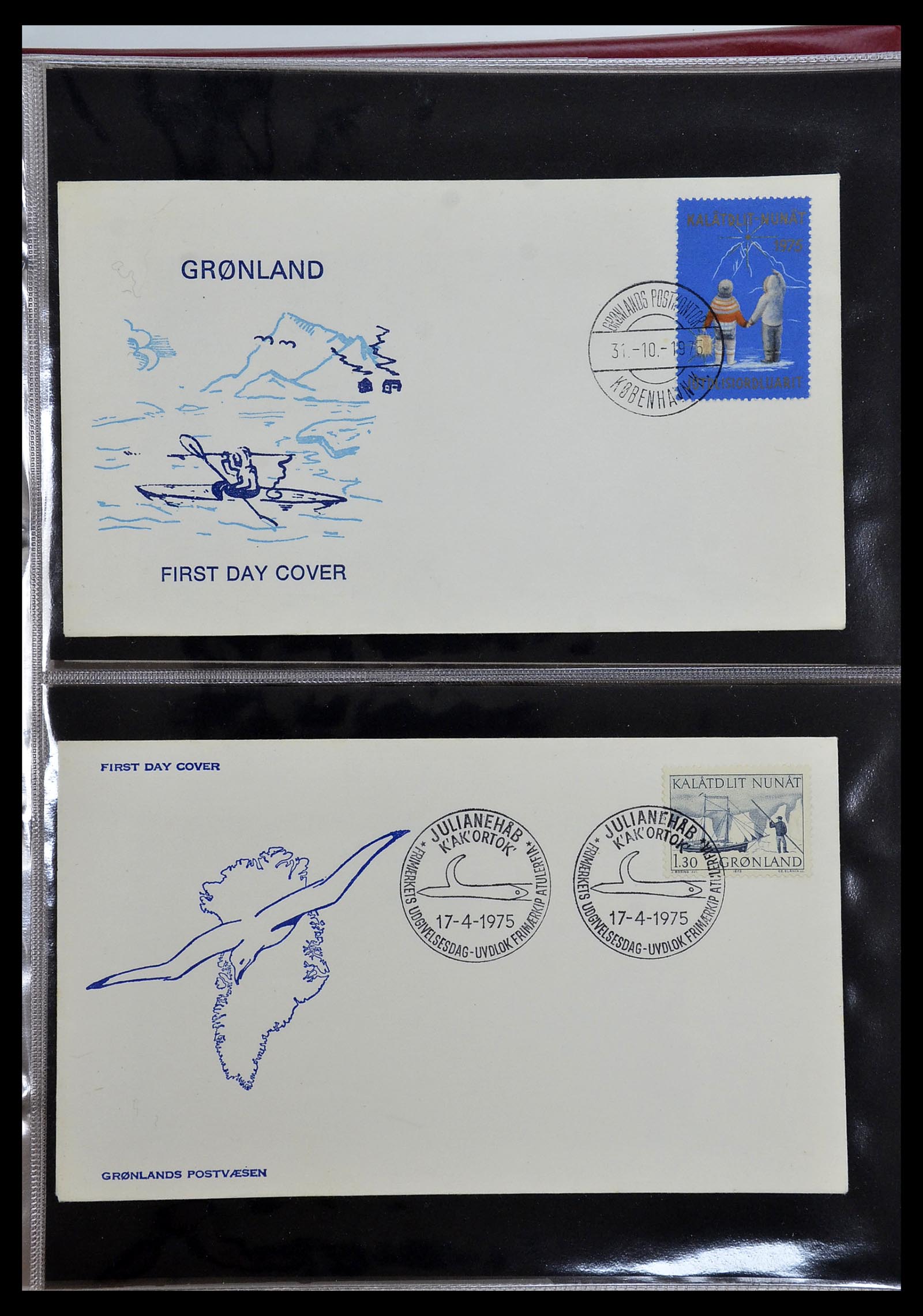 34754 008 - Postzegelverzameling 34754 Groenland FDC's 1959-2018!