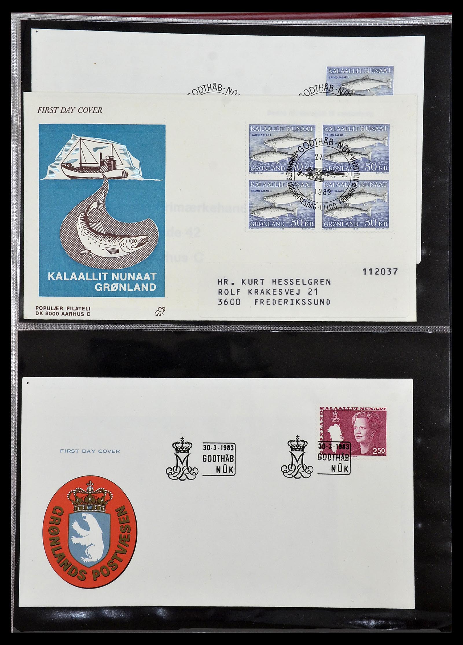 34754 012 - Postzegelverzameling 34754 Groenland FDC's 1959-2018!