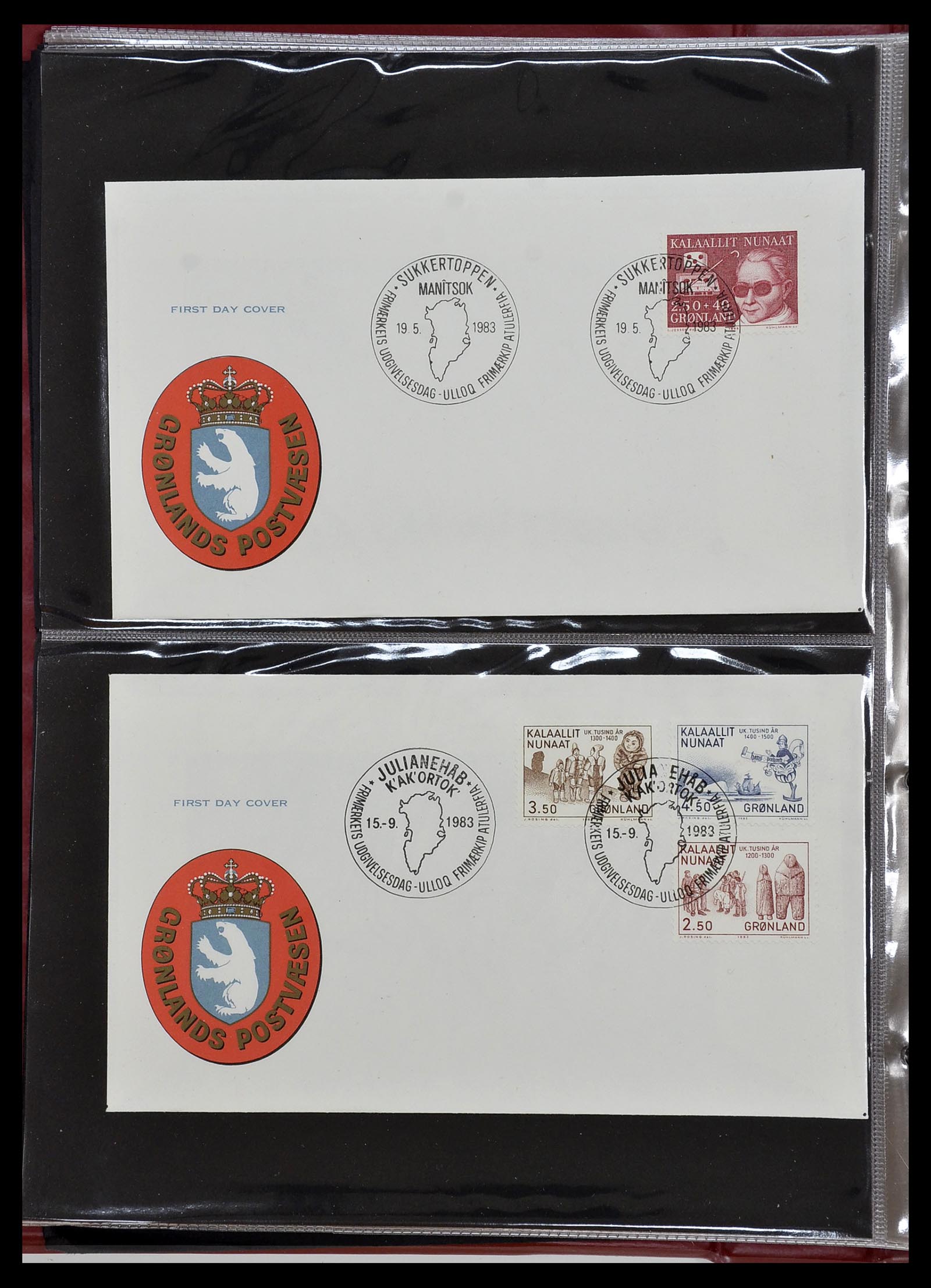 34754 013 - Postzegelverzameling 34754 Groenland FDC's 1959-2018!