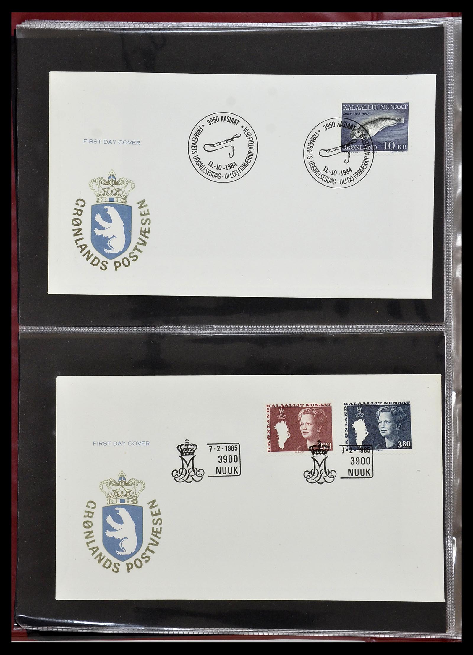 34754 017 - Postzegelverzameling 34754 Groenland FDC's 1959-2018!