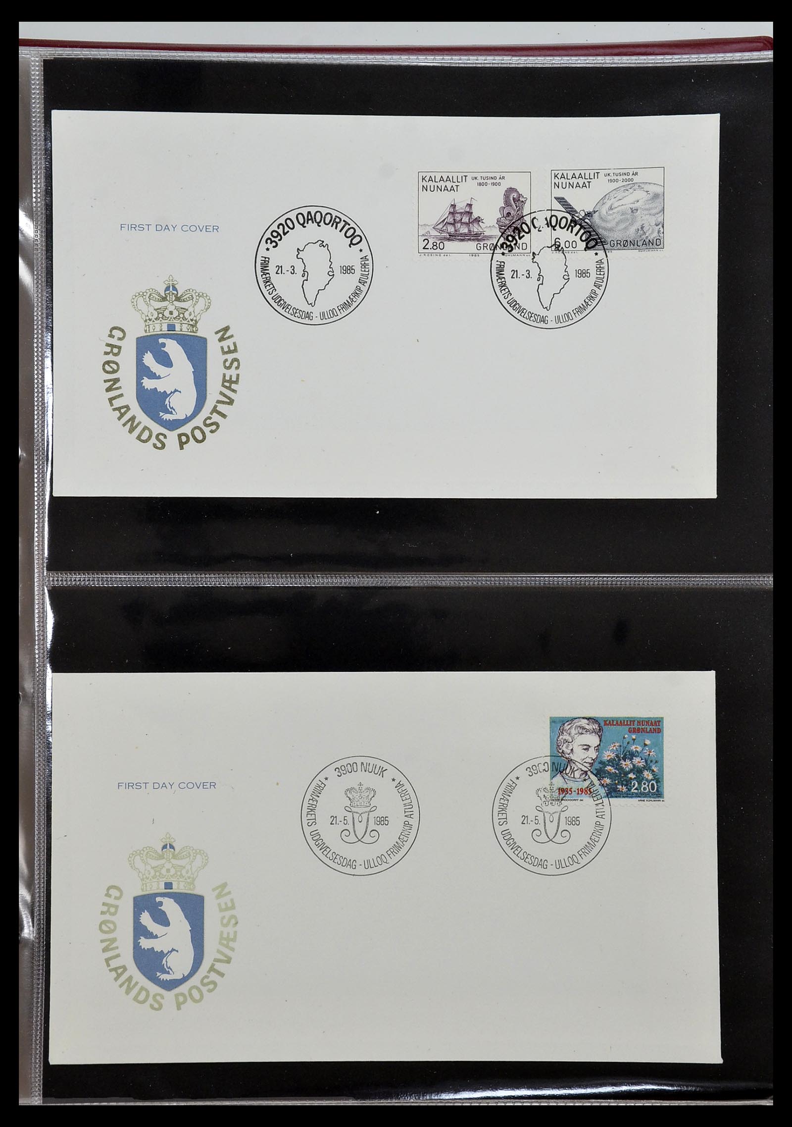 34754 018 - Postzegelverzameling 34754 Groenland FDC's 1959-2018!