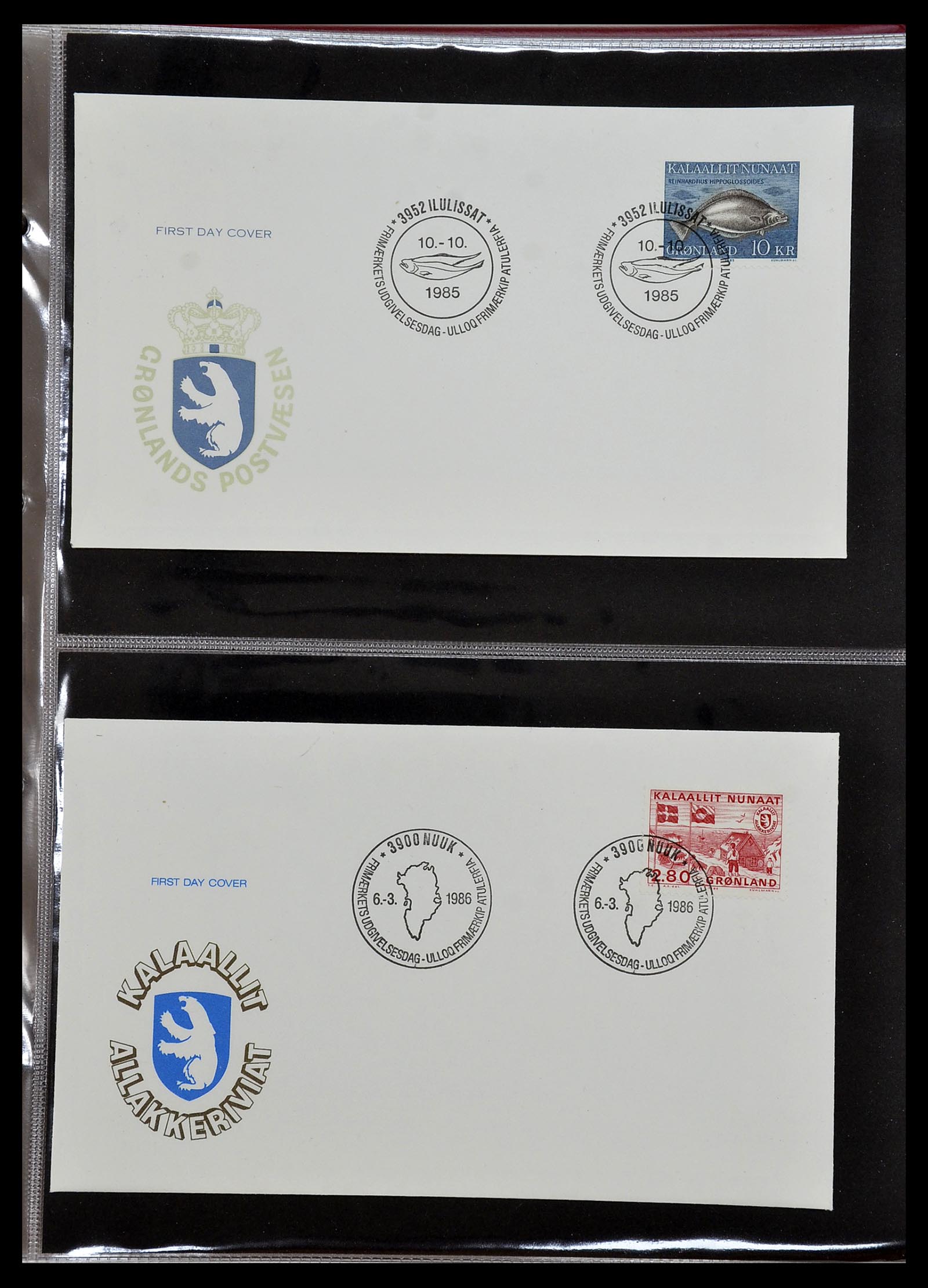 34754 020 - Postzegelverzameling 34754 Groenland FDC's 1959-2018!