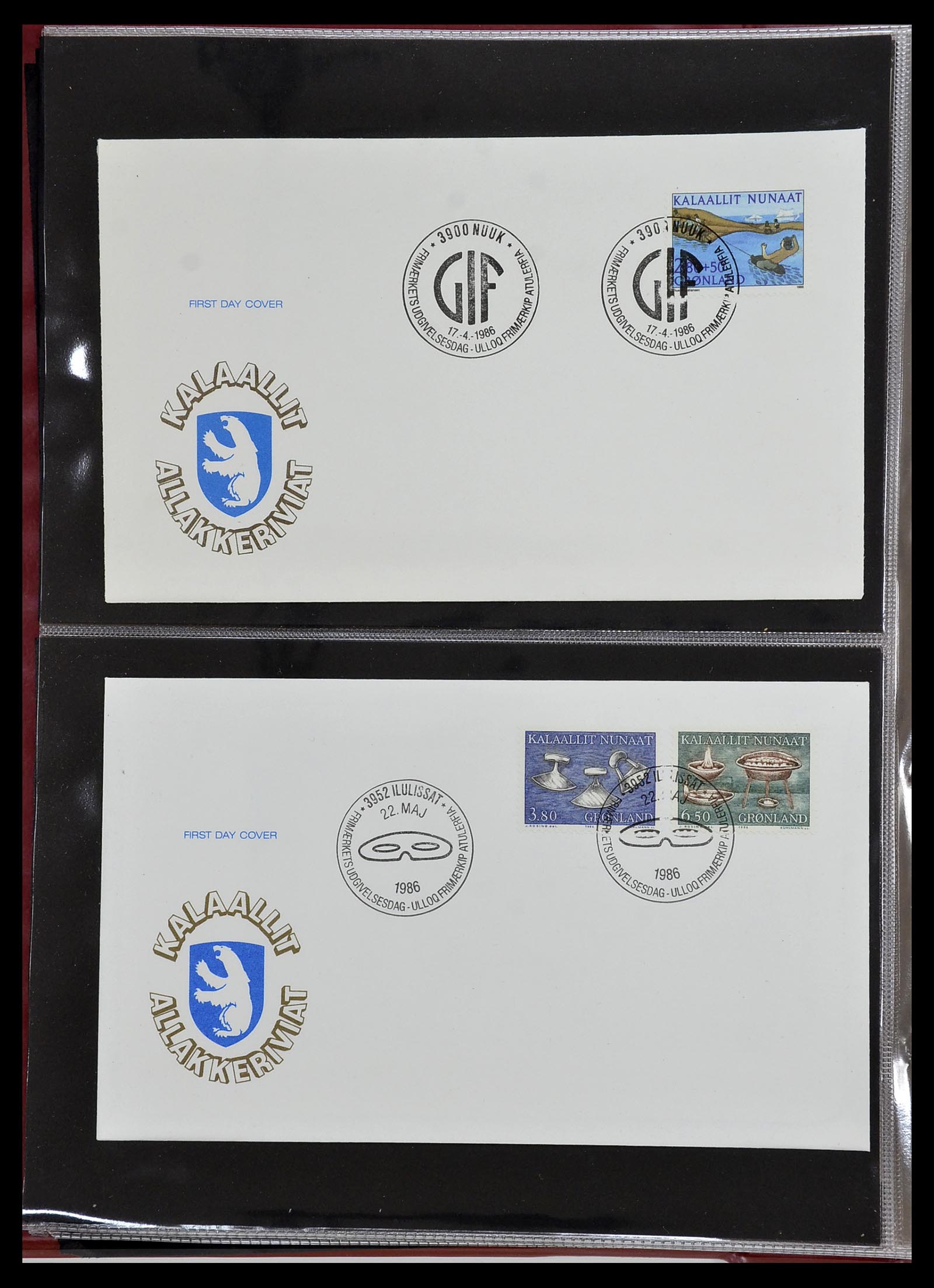 34754 021 - Postzegelverzameling 34754 Groenland FDC's 1959-2018!