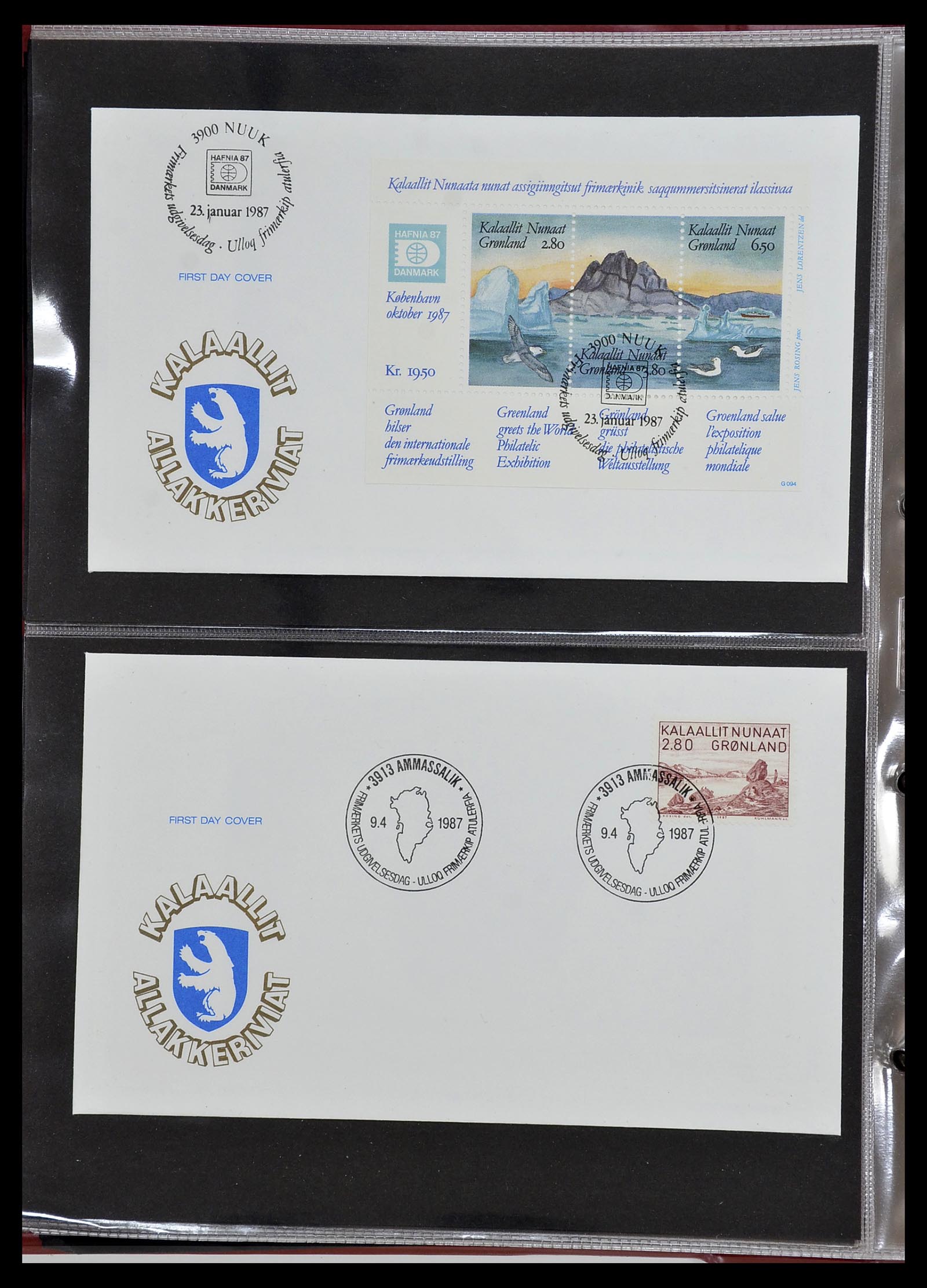 34754 023 - Postzegelverzameling 34754 Groenland FDC's 1959-2018!