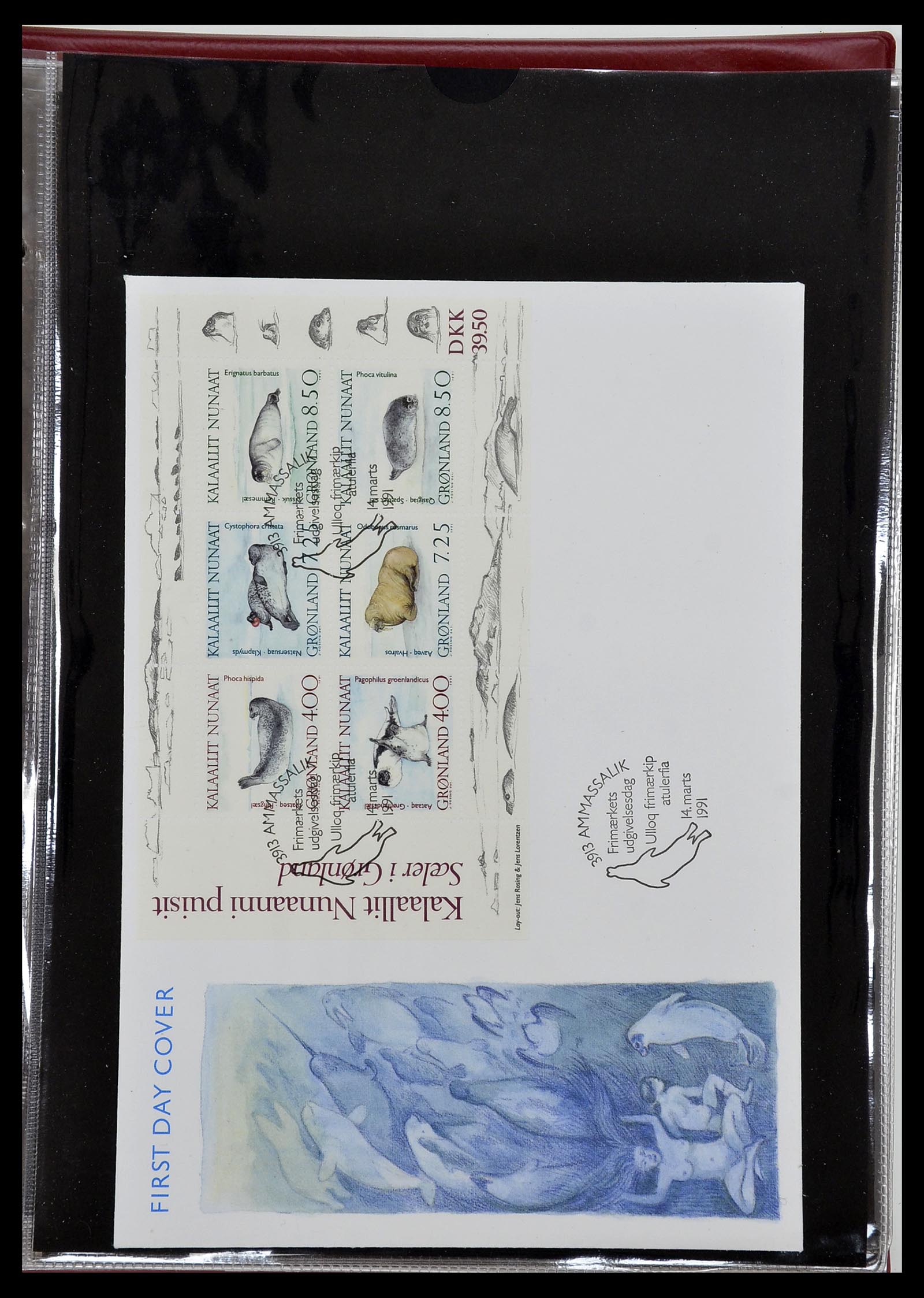 34754 040 - Postzegelverzameling 34754 Groenland FDC's 1959-2018!