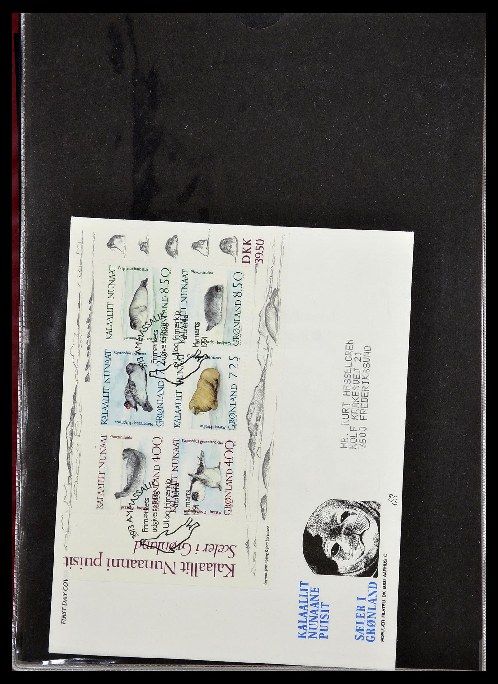 34754 041 - Postzegelverzameling 34754 Groenland FDC's 1959-2018!