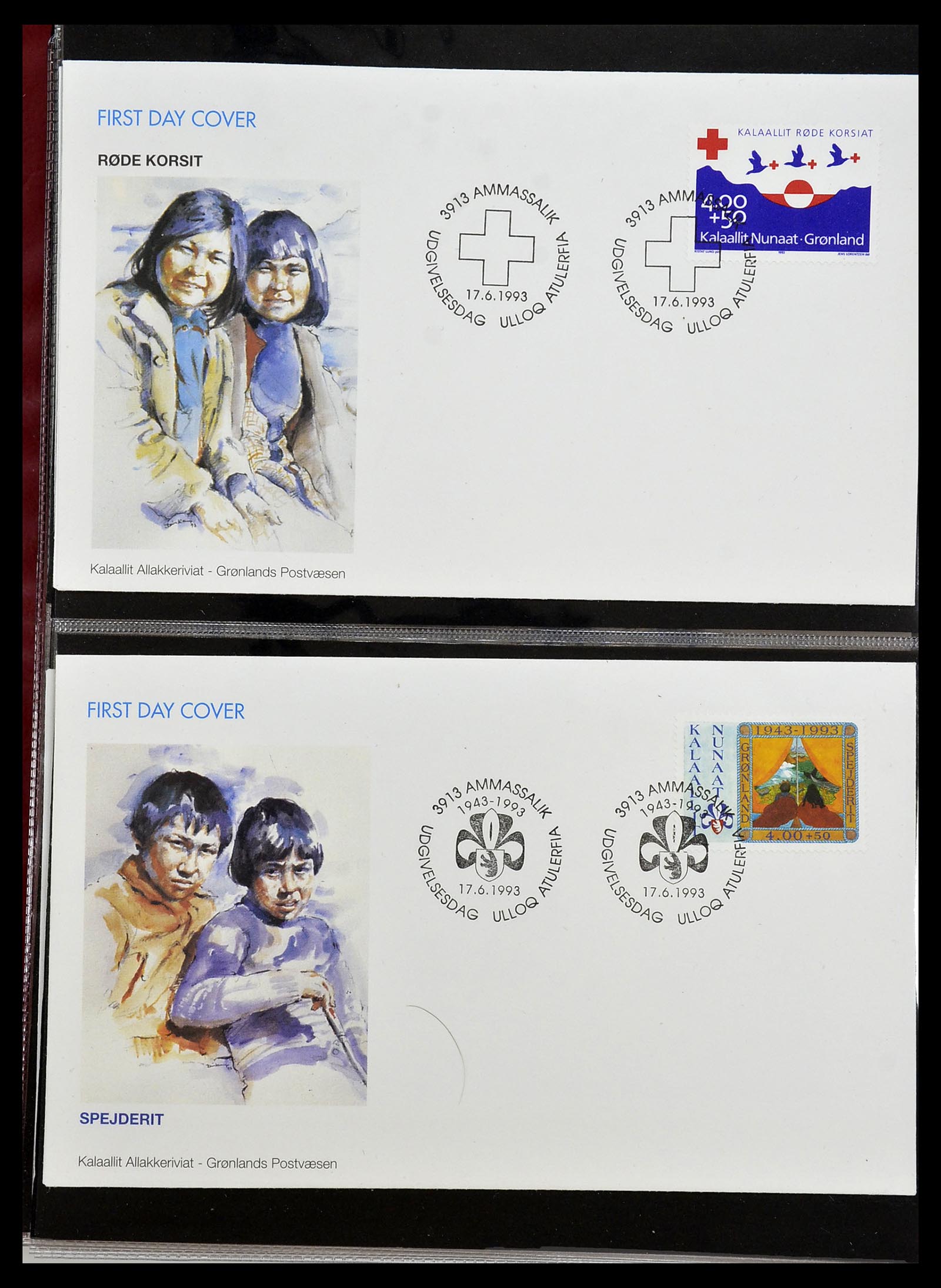 34754 049 - Postzegelverzameling 34754 Groenland FDC's 1959-2018!