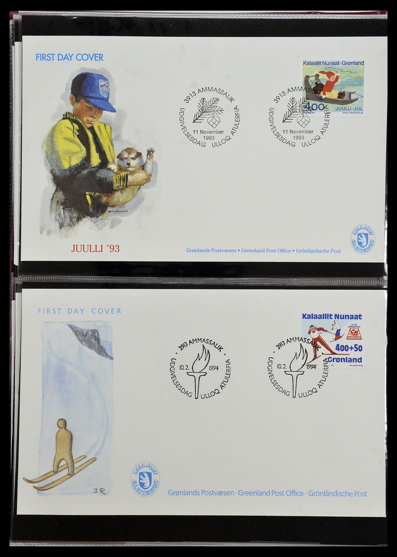 34754 051 - Postzegelverzameling 34754 Groenland FDC's 1959-2018!