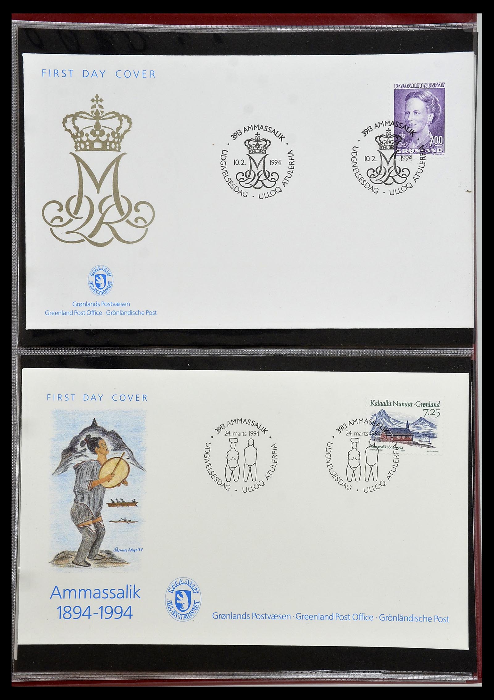 34754 052 - Postzegelverzameling 34754 Groenland FDC's 1959-2018!