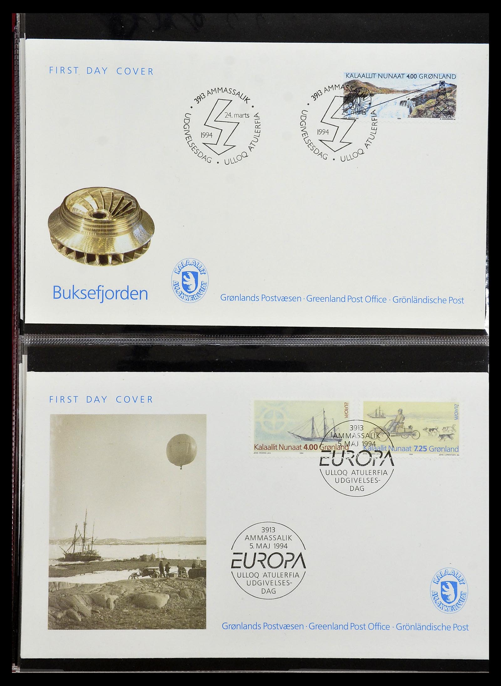 34754 053 - Postzegelverzameling 34754 Groenland FDC's 1959-2018!