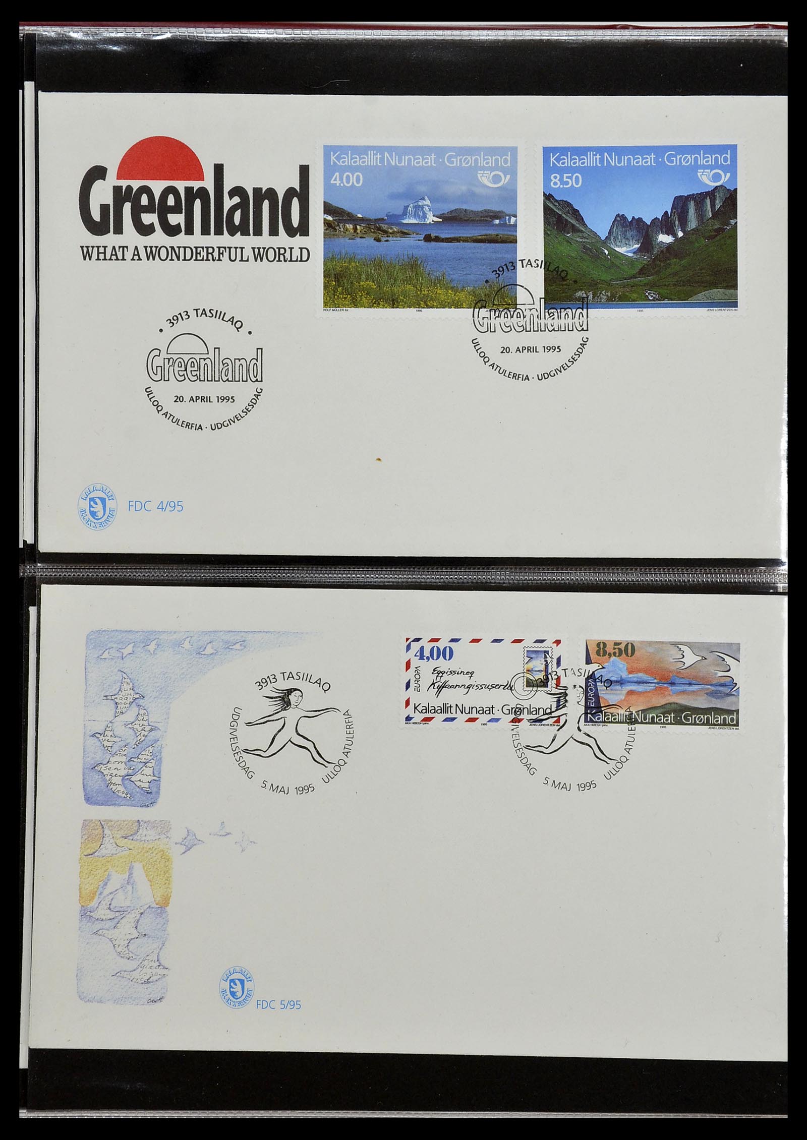 34754 057 - Postzegelverzameling 34754 Groenland FDC's 1959-2018!