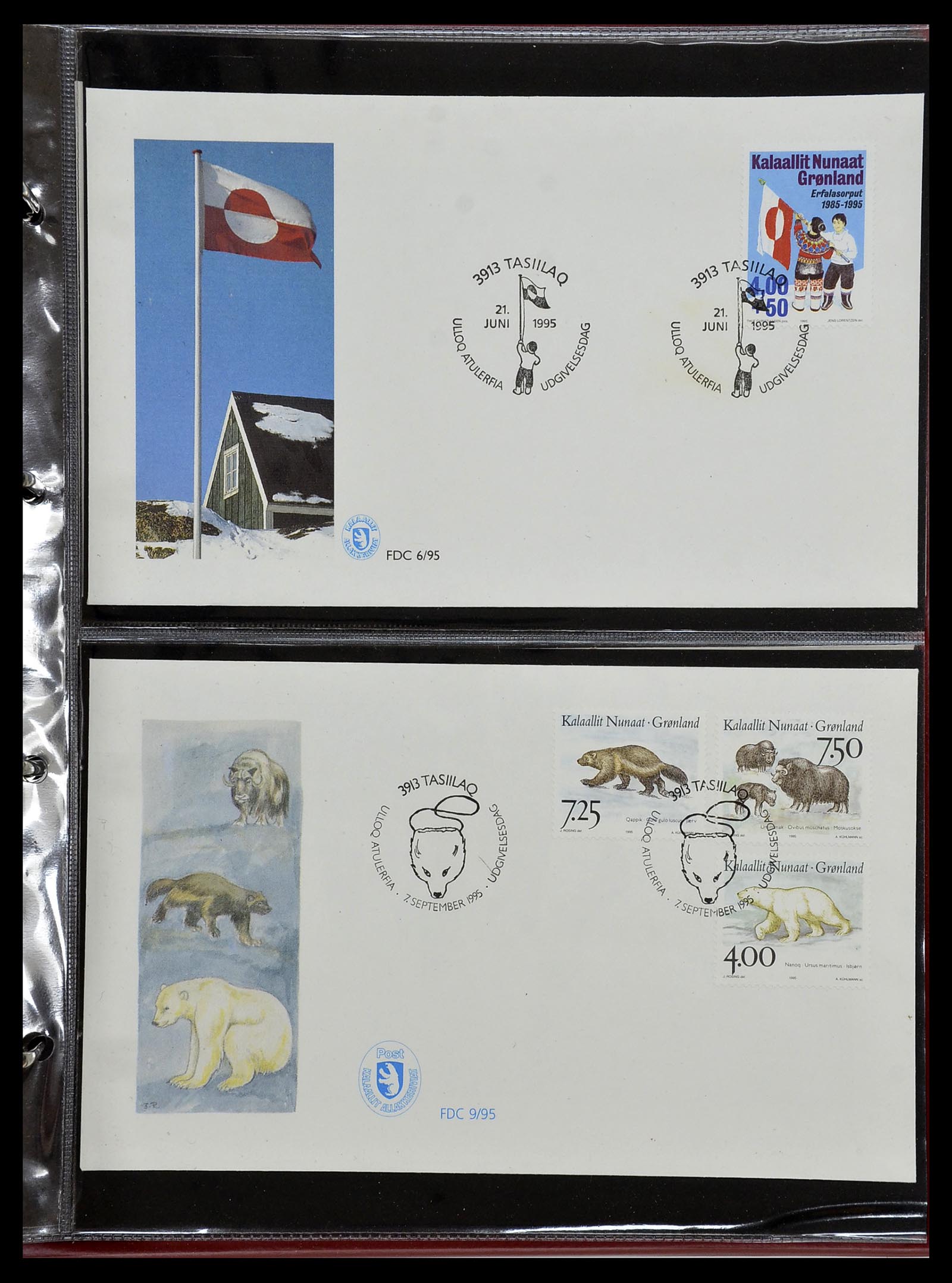 34754 058 - Postzegelverzameling 34754 Groenland FDC's 1959-2018!