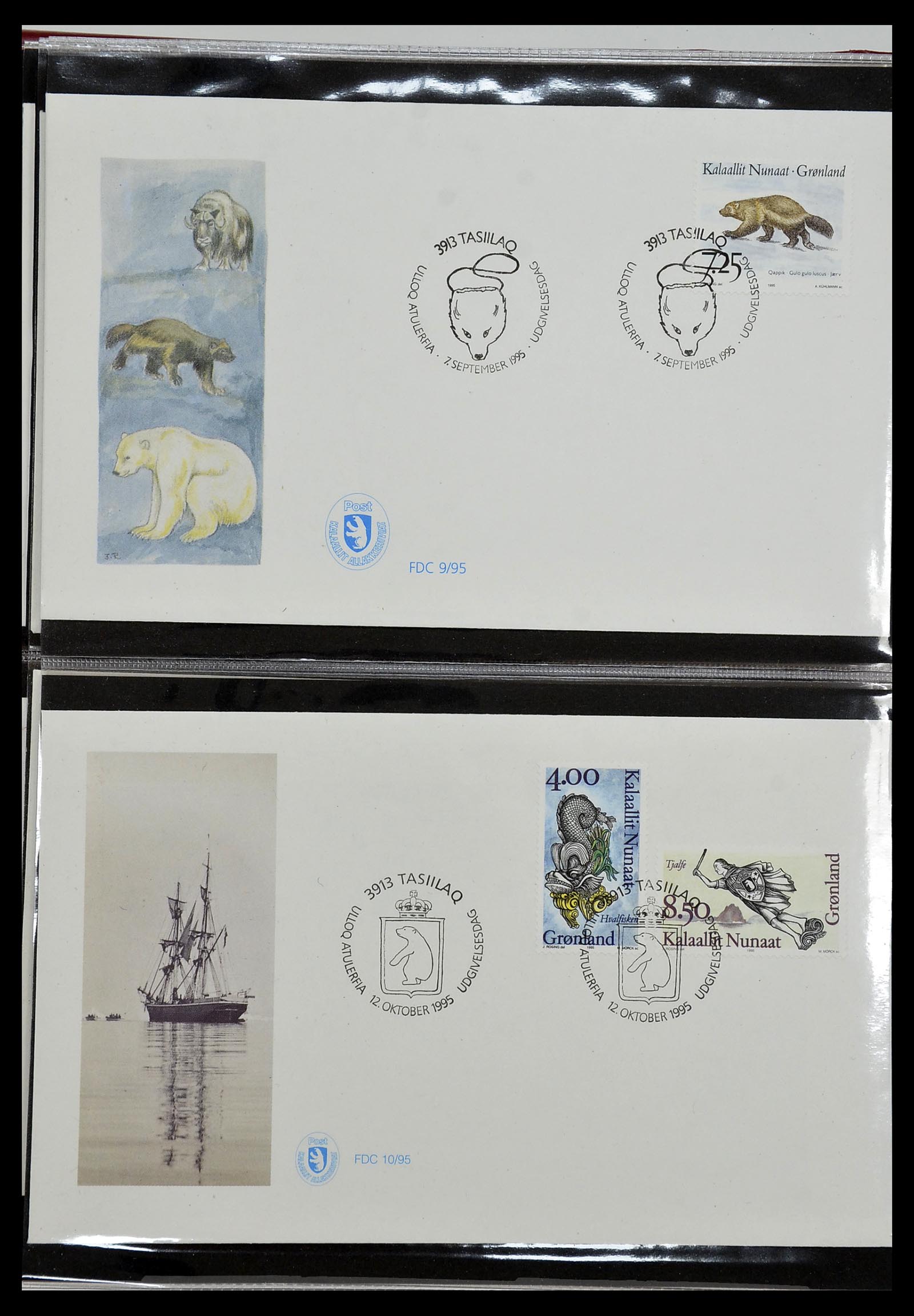 34754 059 - Postzegelverzameling 34754 Groenland FDC's 1959-2018!