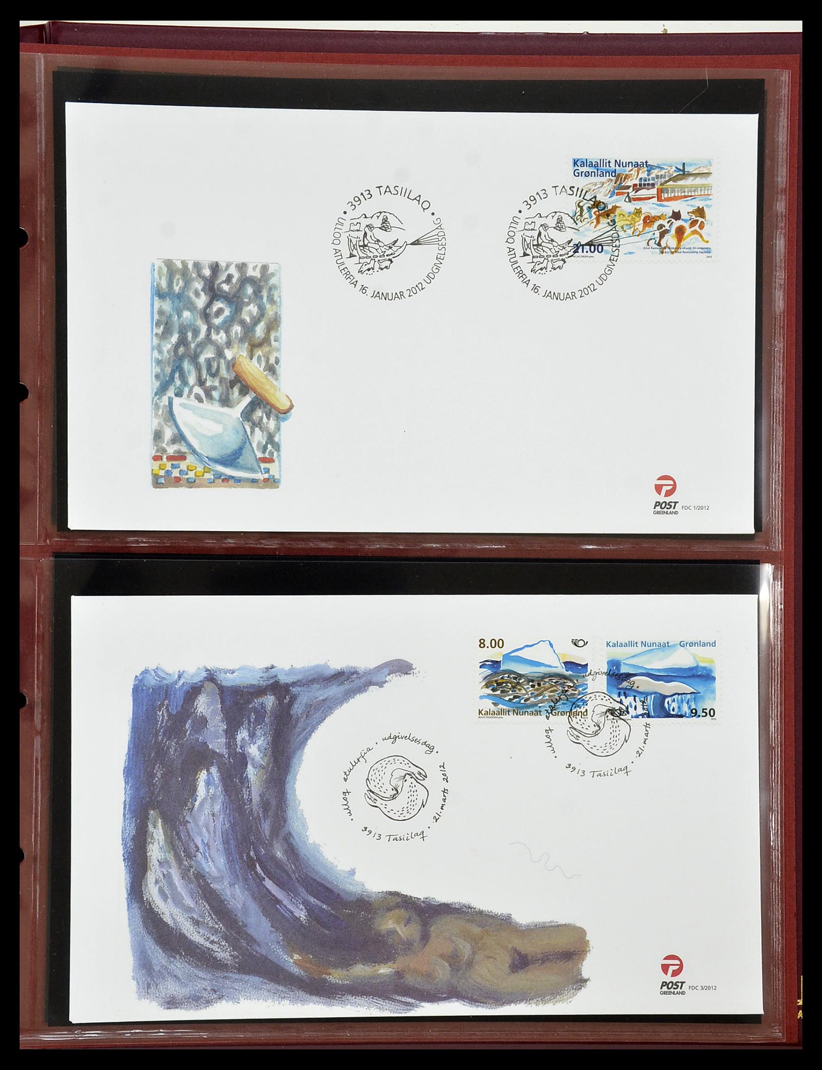 34754 143 - Postzegelverzameling 34754 Groenland FDC's 1959-2018!